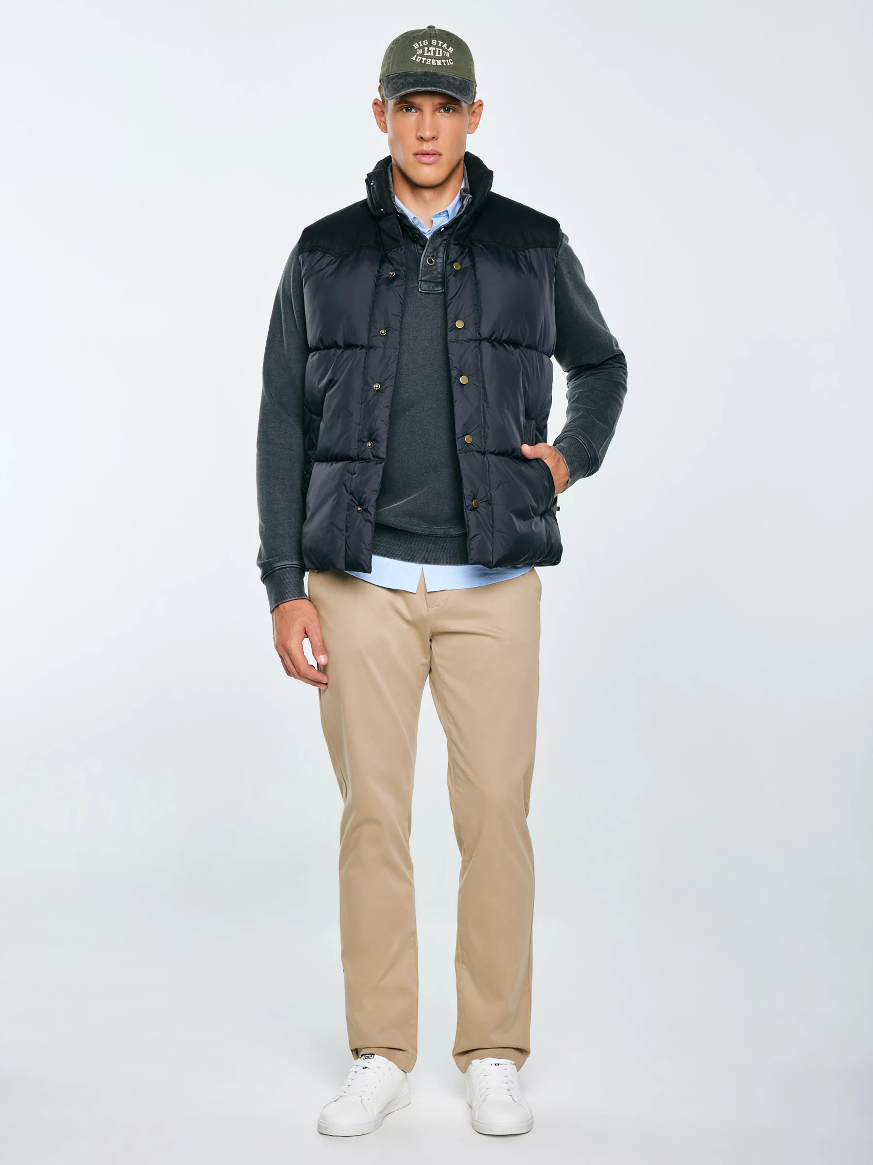 Kamizelka męska pikowana czarna Agrib 906