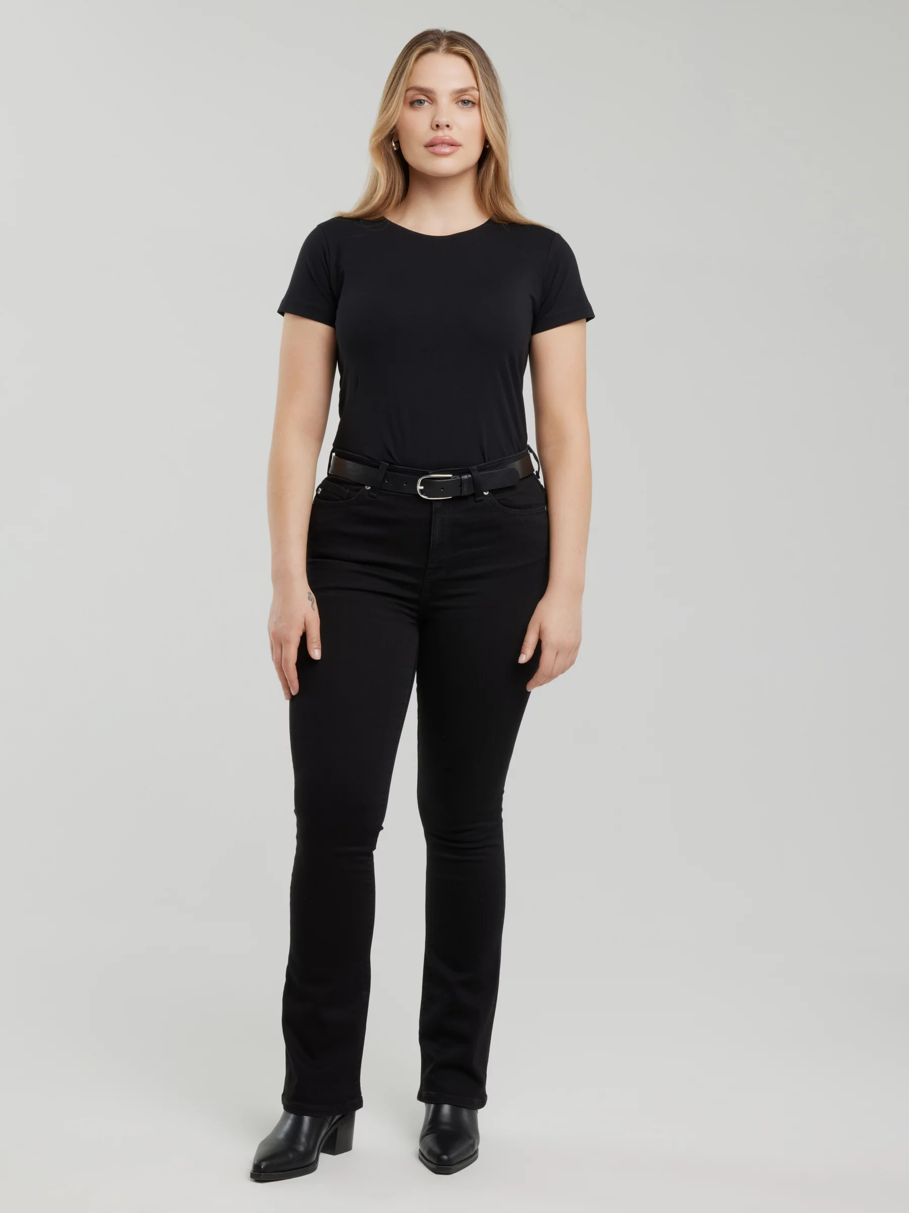 Koszulka damska z bawełny supima czarna Supiclassica 906