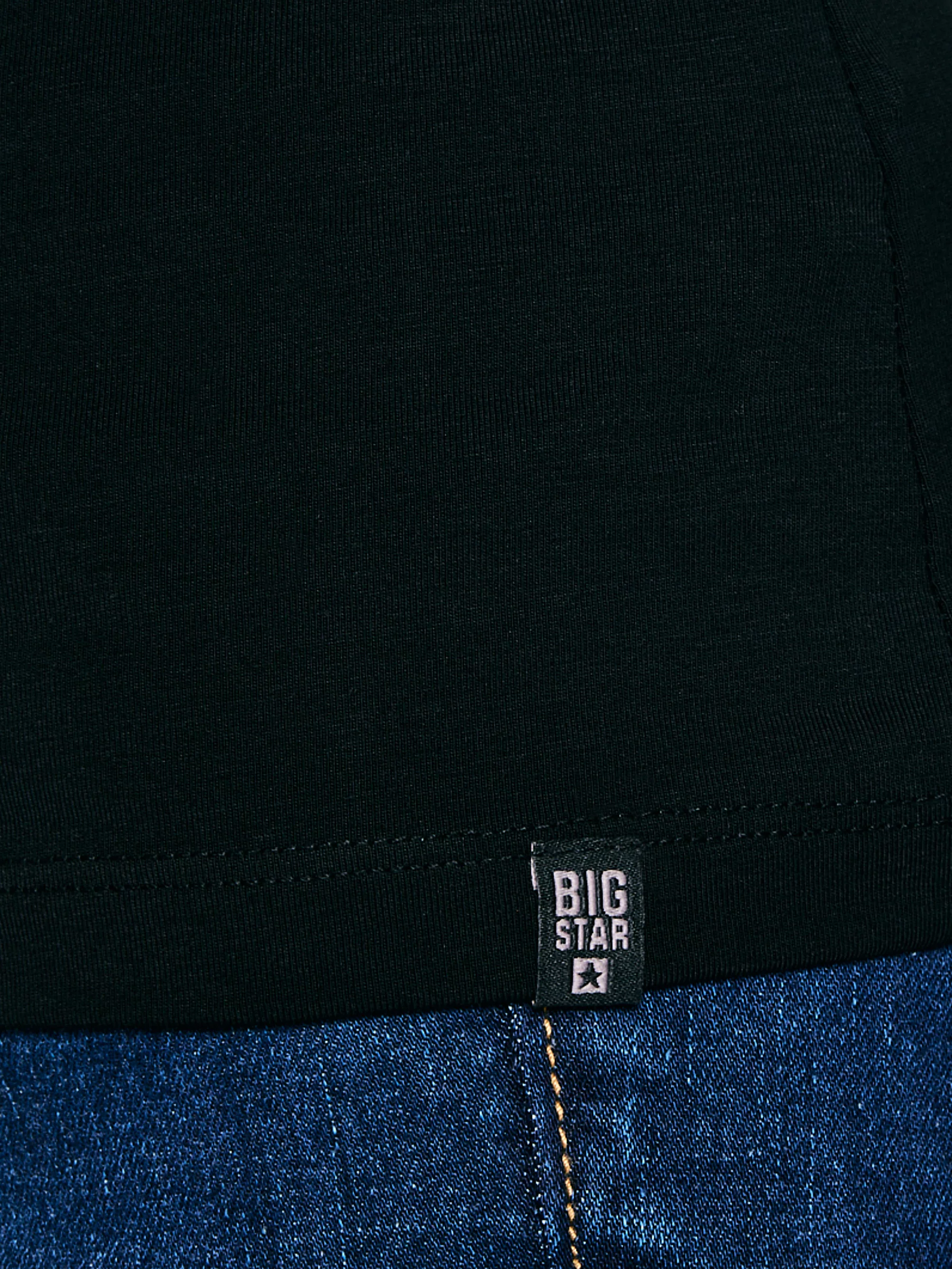 Koszulka damska z bawełny supima czarna Supiclassica 906