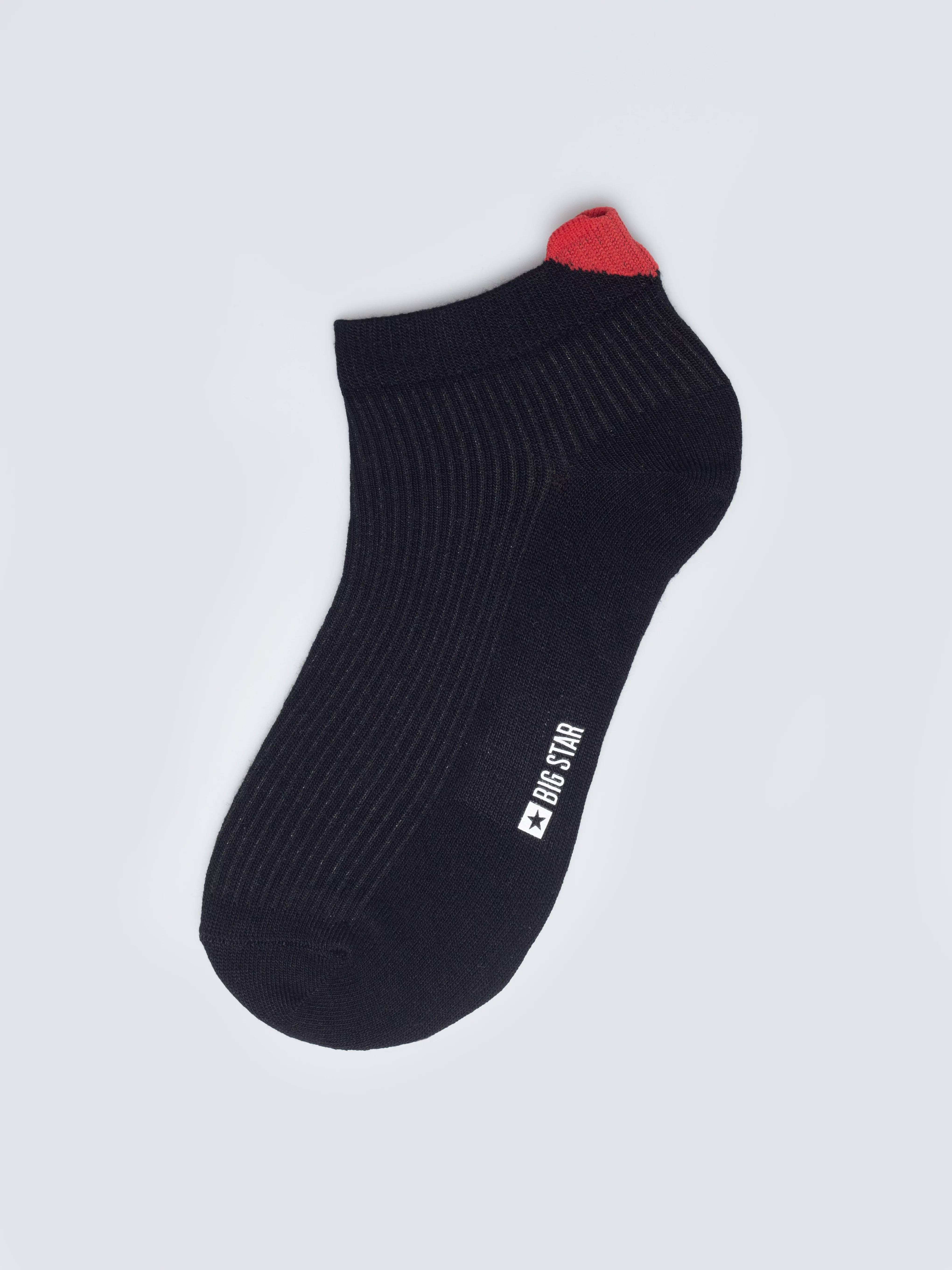 Stopki damskie z wiskozy z sercem czarne Lovelia 906