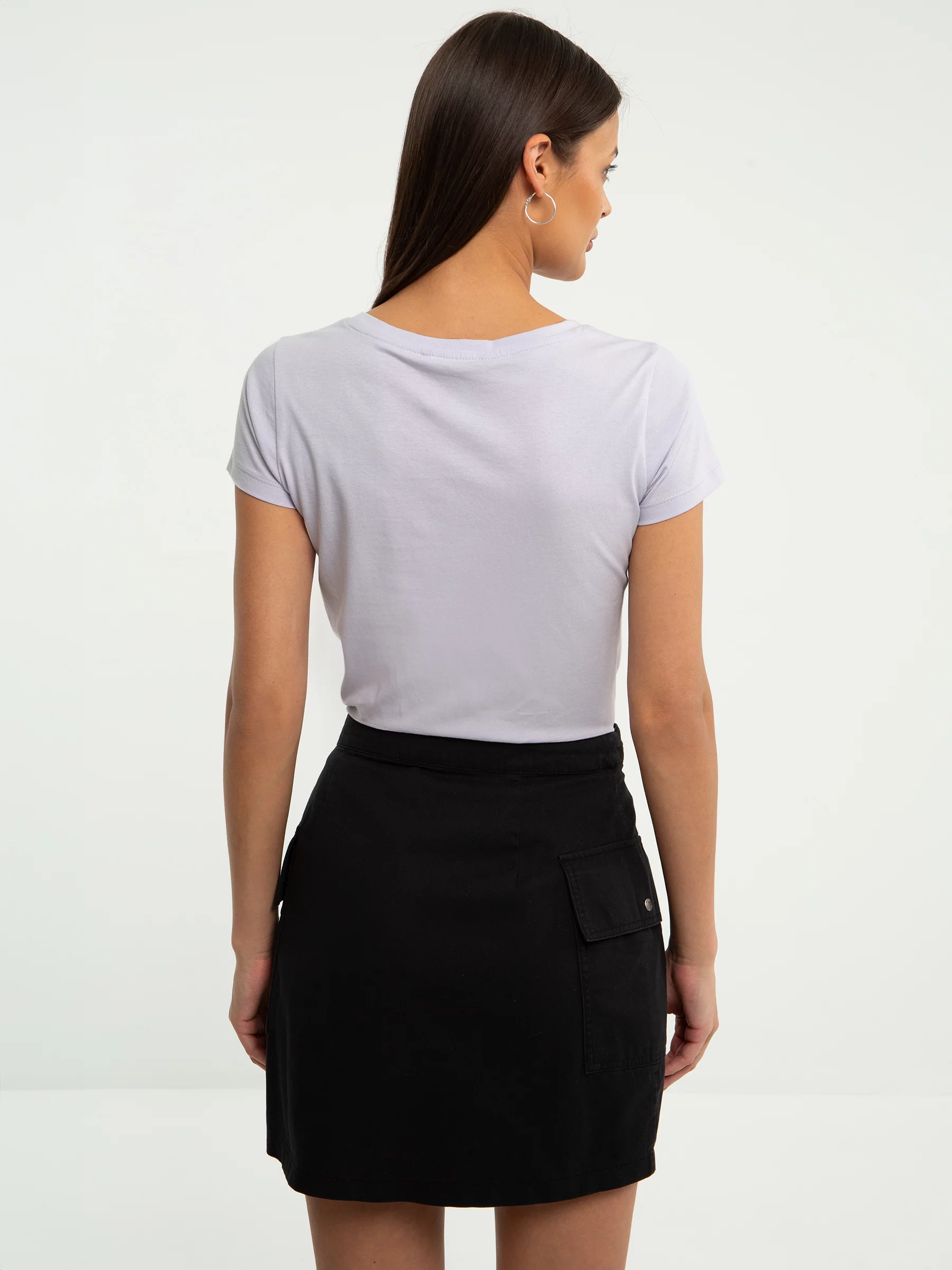 Koszulka damska z logo BIG STAR na piersi fioletowa Avalyntia 500