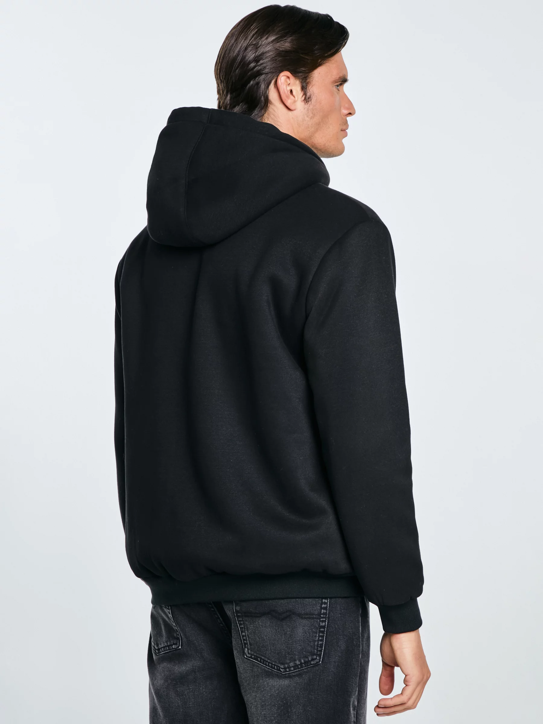 Bluza męska ocieplana barankiem czarna Milar 906