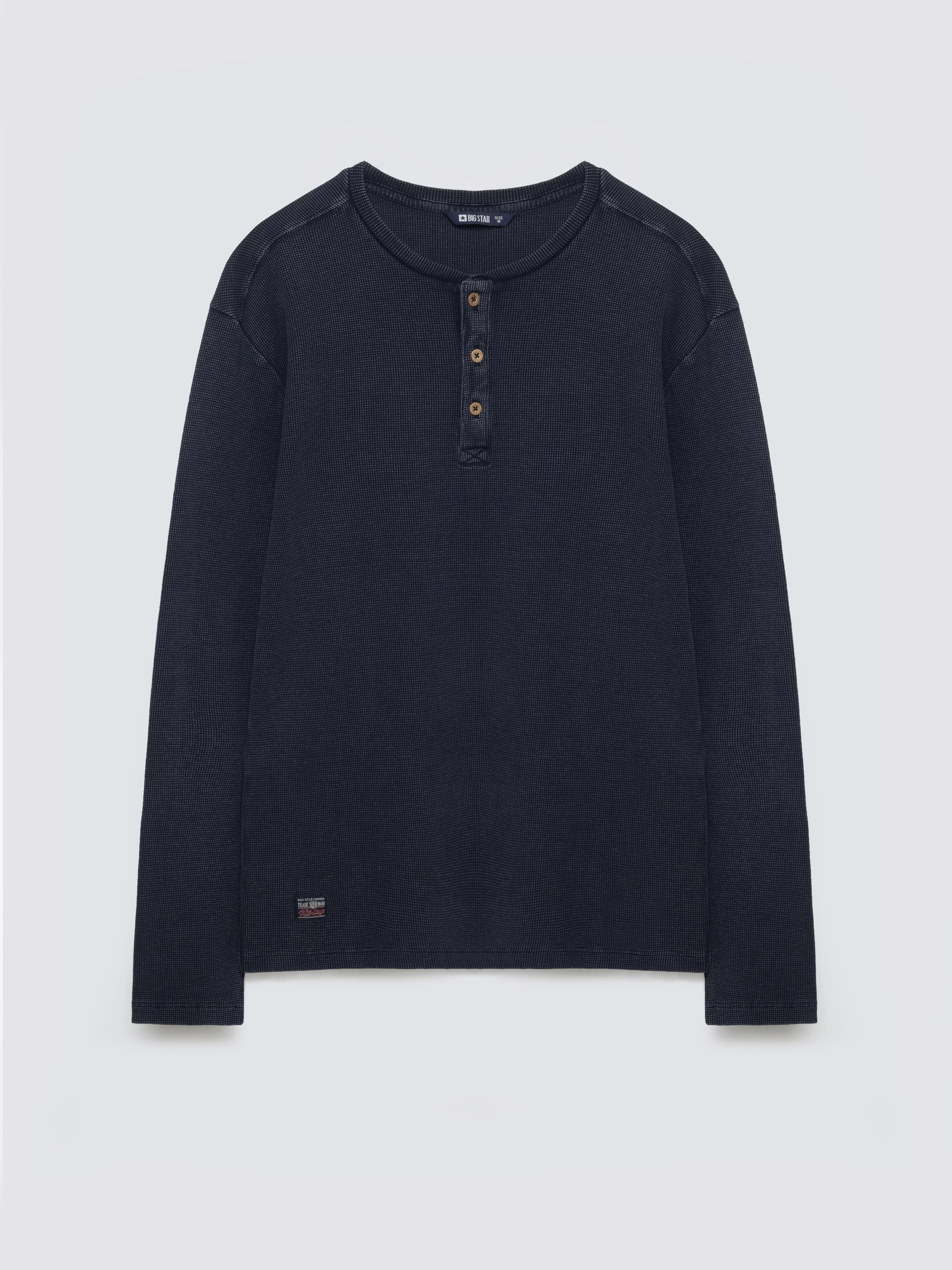 Bluzka męska z długim rękawem granatowa Merrts 403