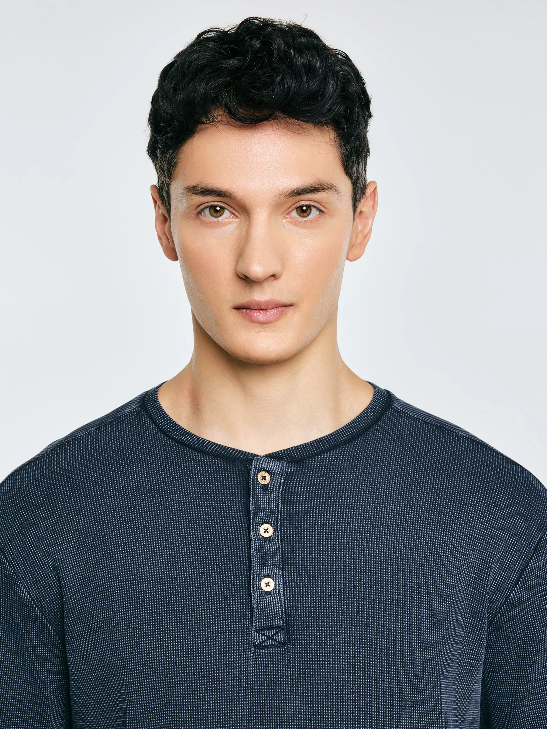 Bluzka męska z długim rękawem granatowa Merrts 403