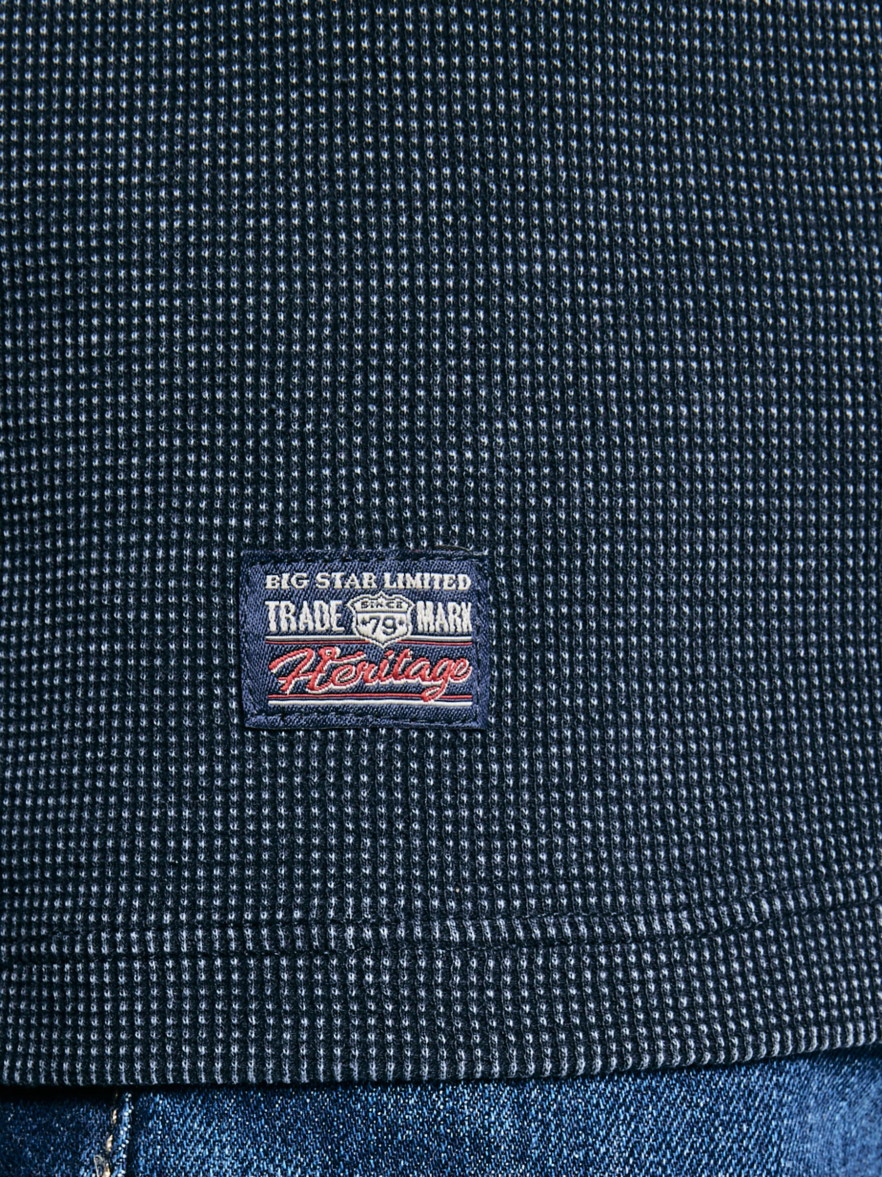 Bluzka męska z długim rękawem granatowa Merrts 403