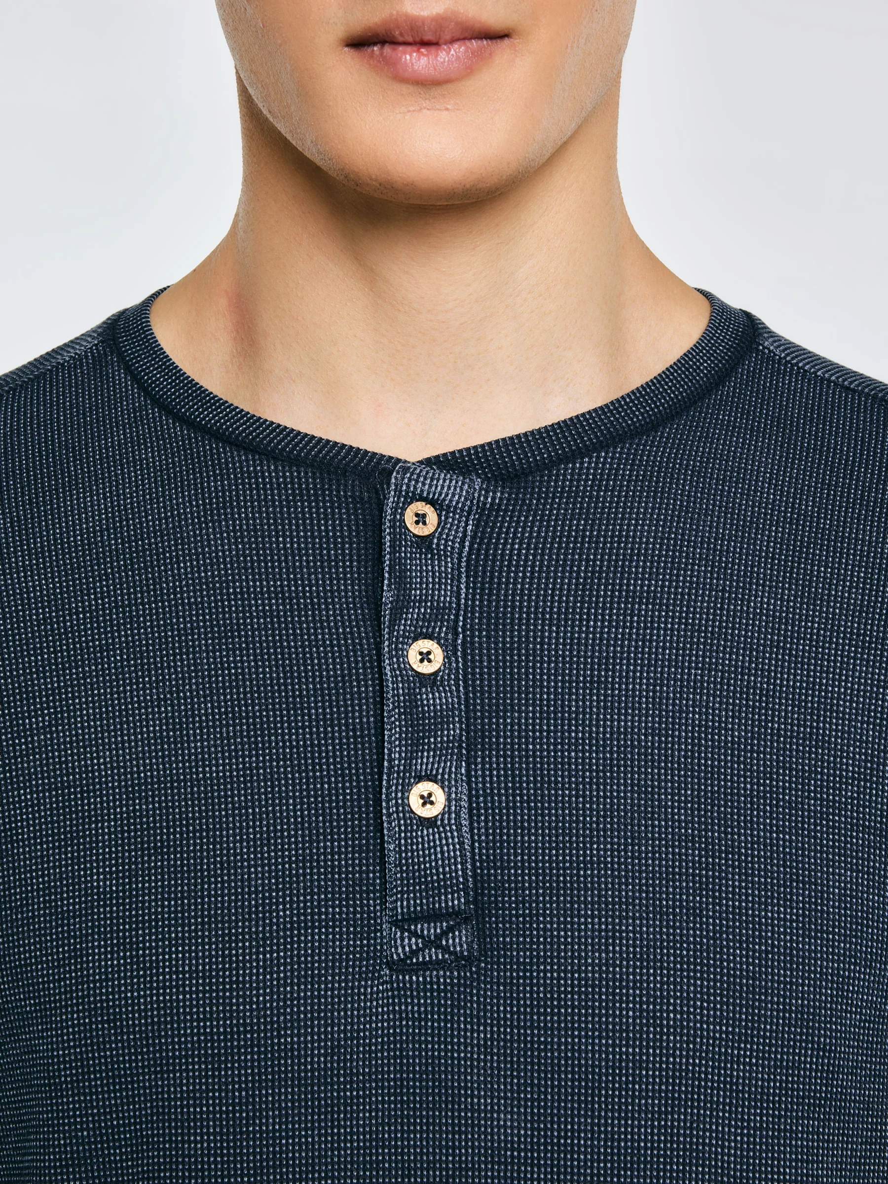 Bluzka męska z długim rękawem granatowa Merrts 403