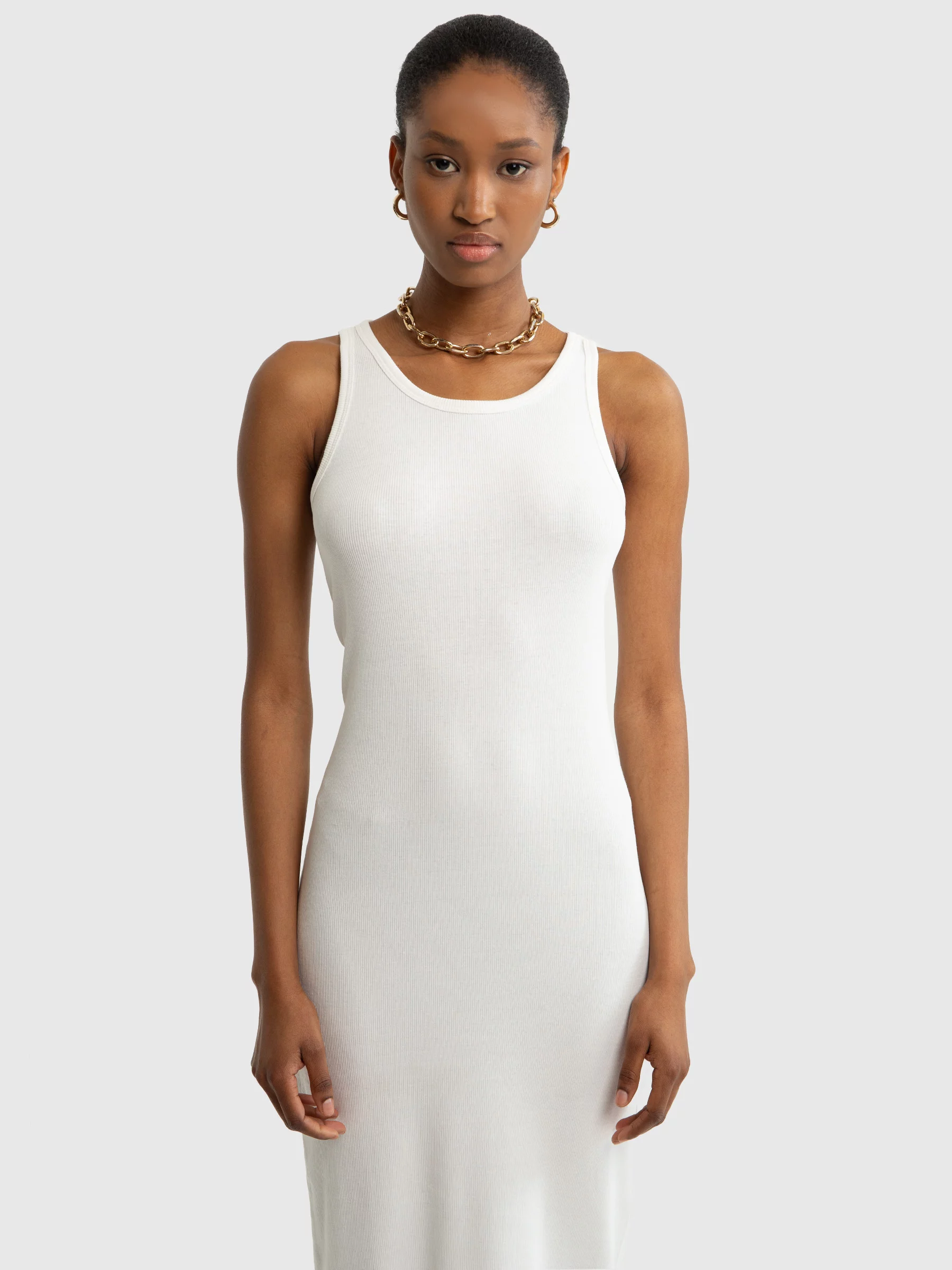 Sukienka damska midi biała Maxinassara 100