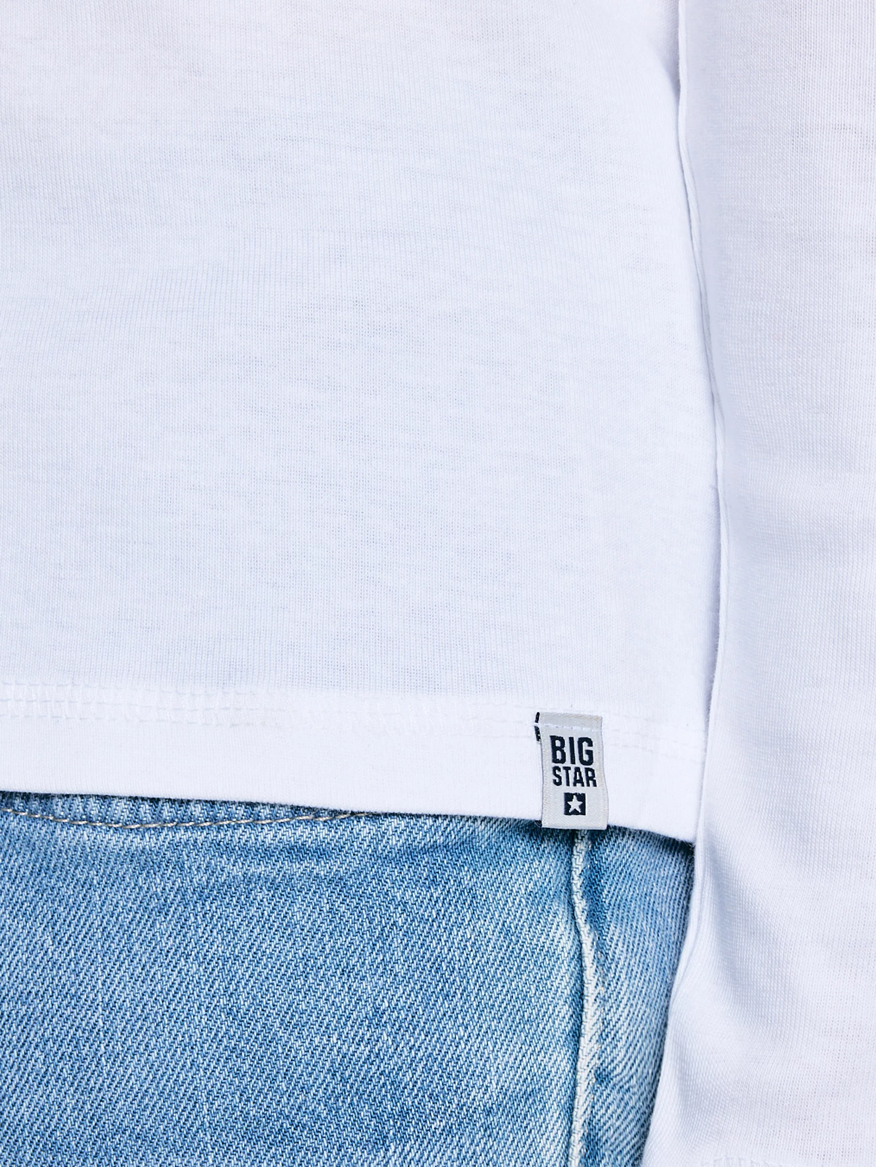 Koszulka męska z długim rękawem biała Classical 101