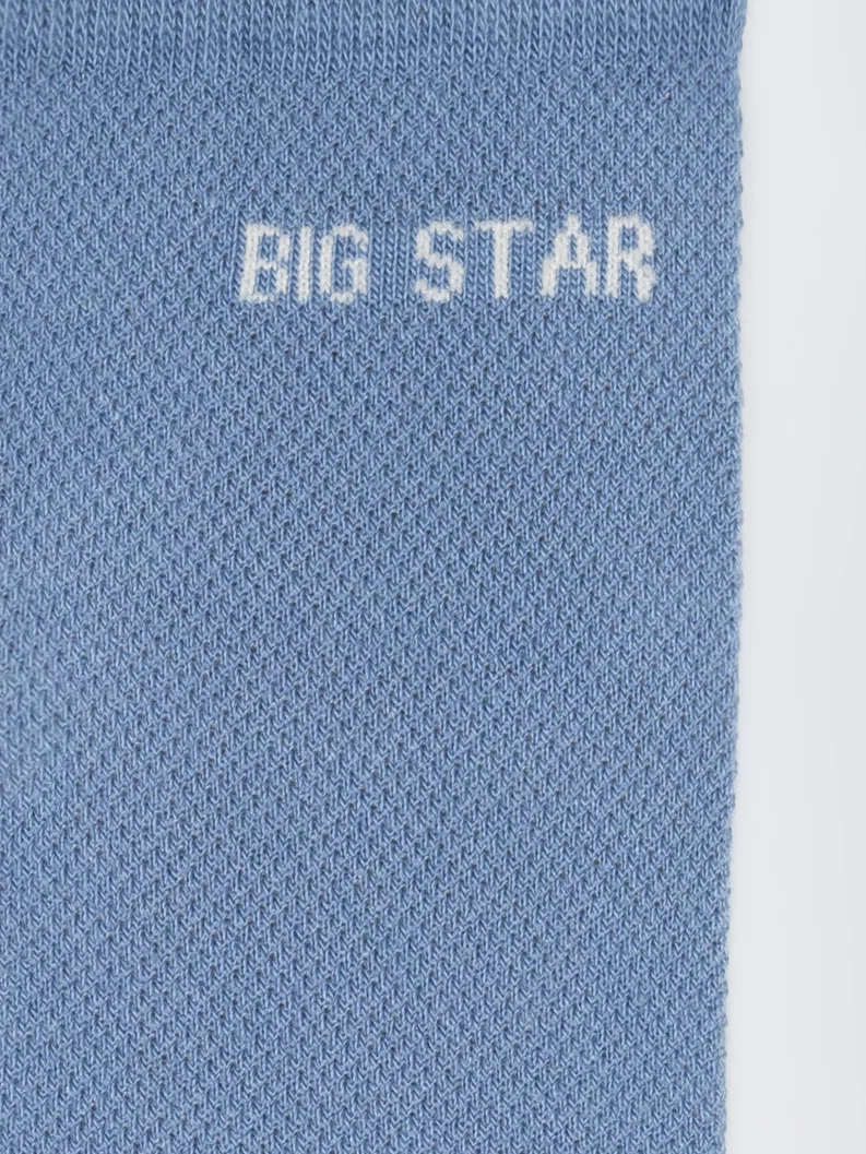 Skarpety męskie długie niebieskie Dipran 401