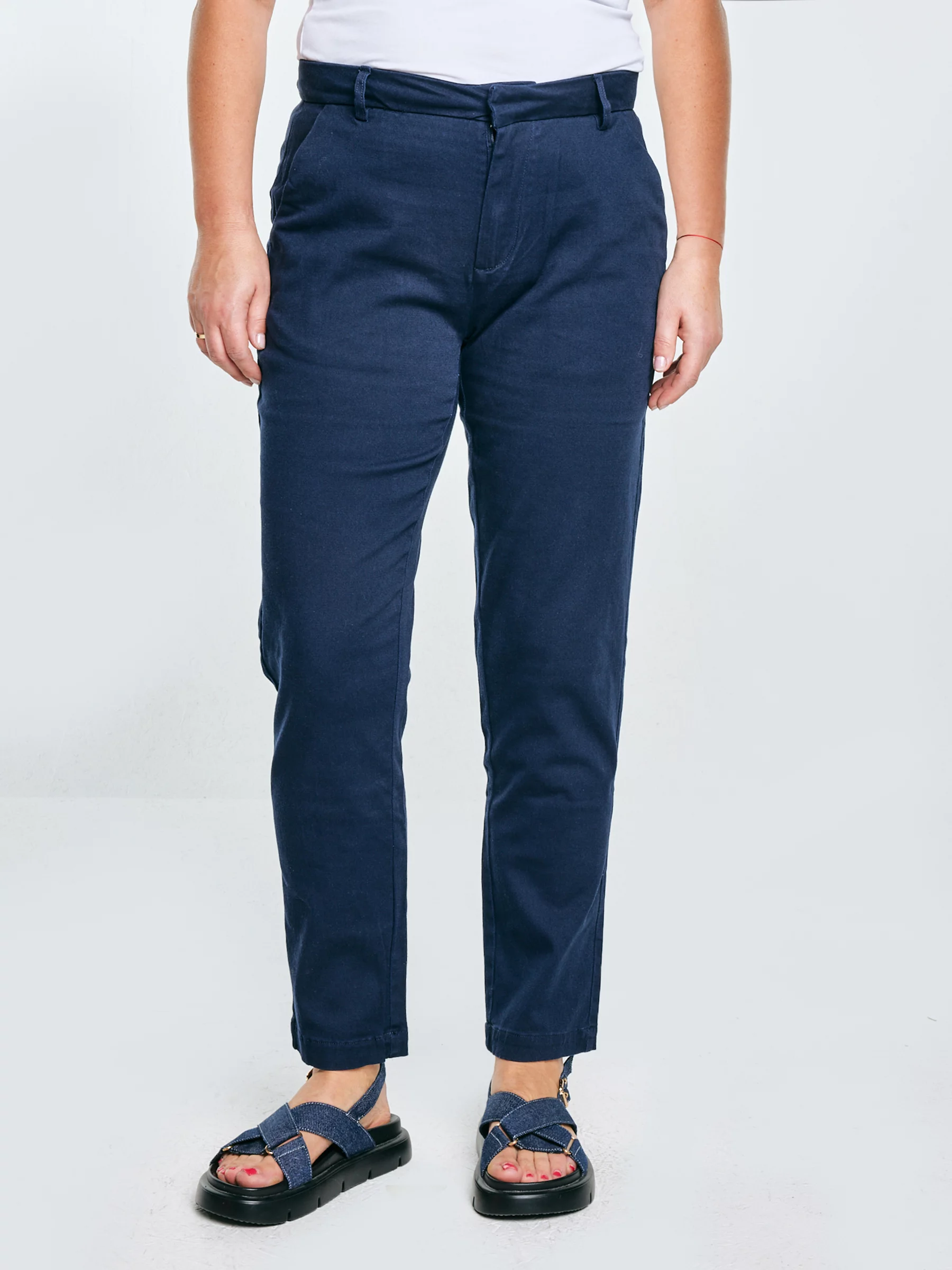 Spodnie damskie chinosy granatowe Danasi 403