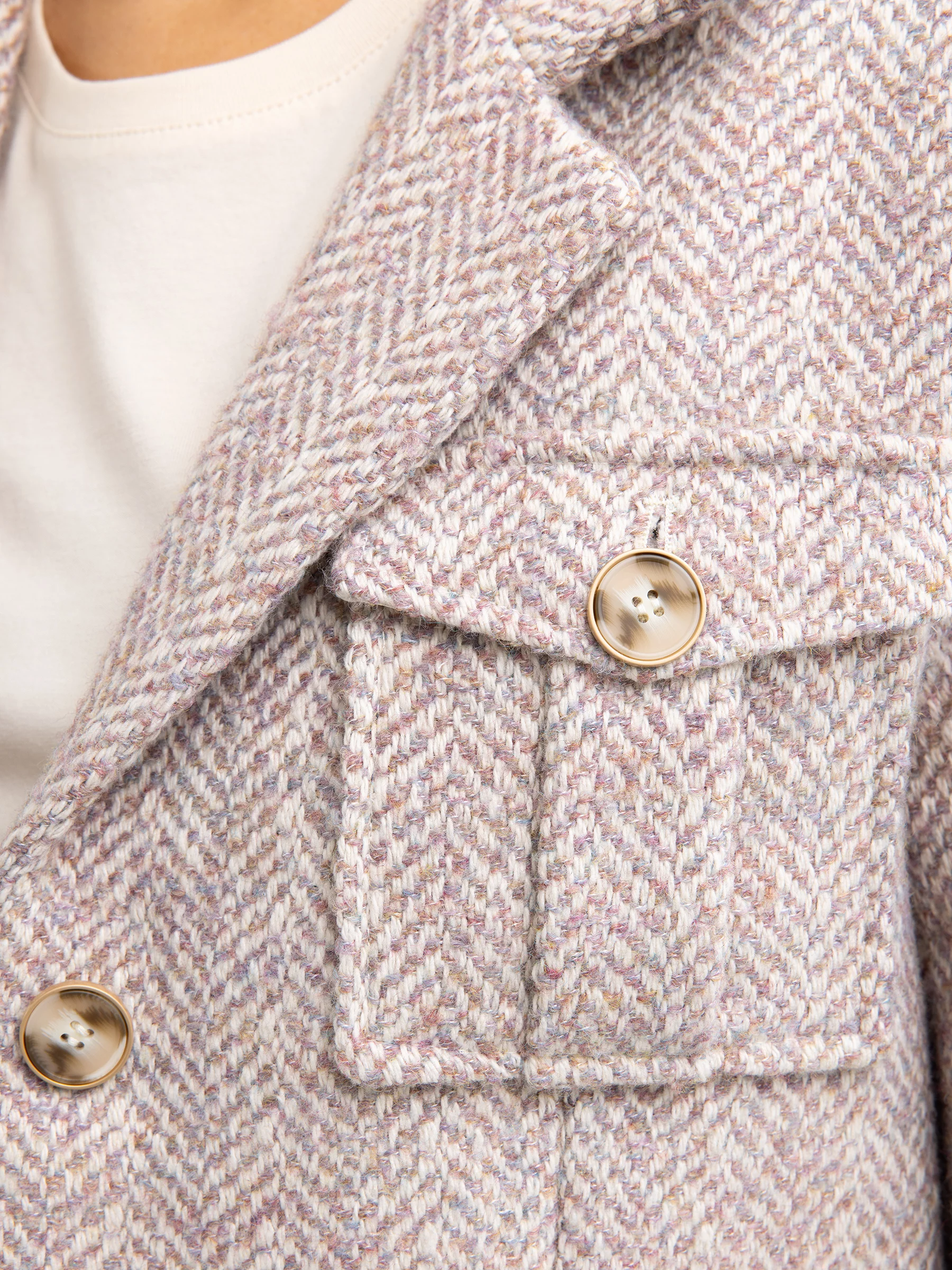 Kurtka damska z dodatkiem wełny różowa Merta 000