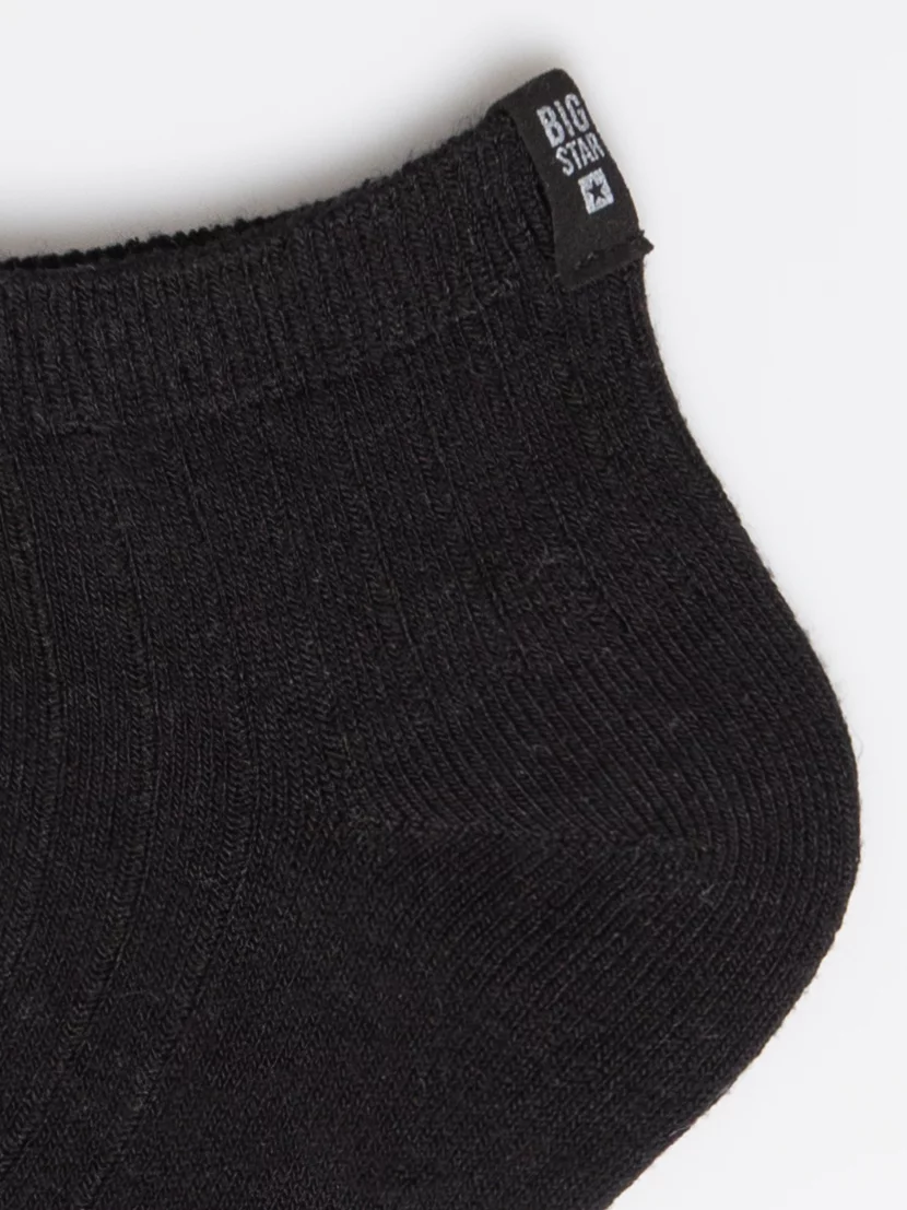 Stopki męskie z dwoma paskami czarne Tagaros 906