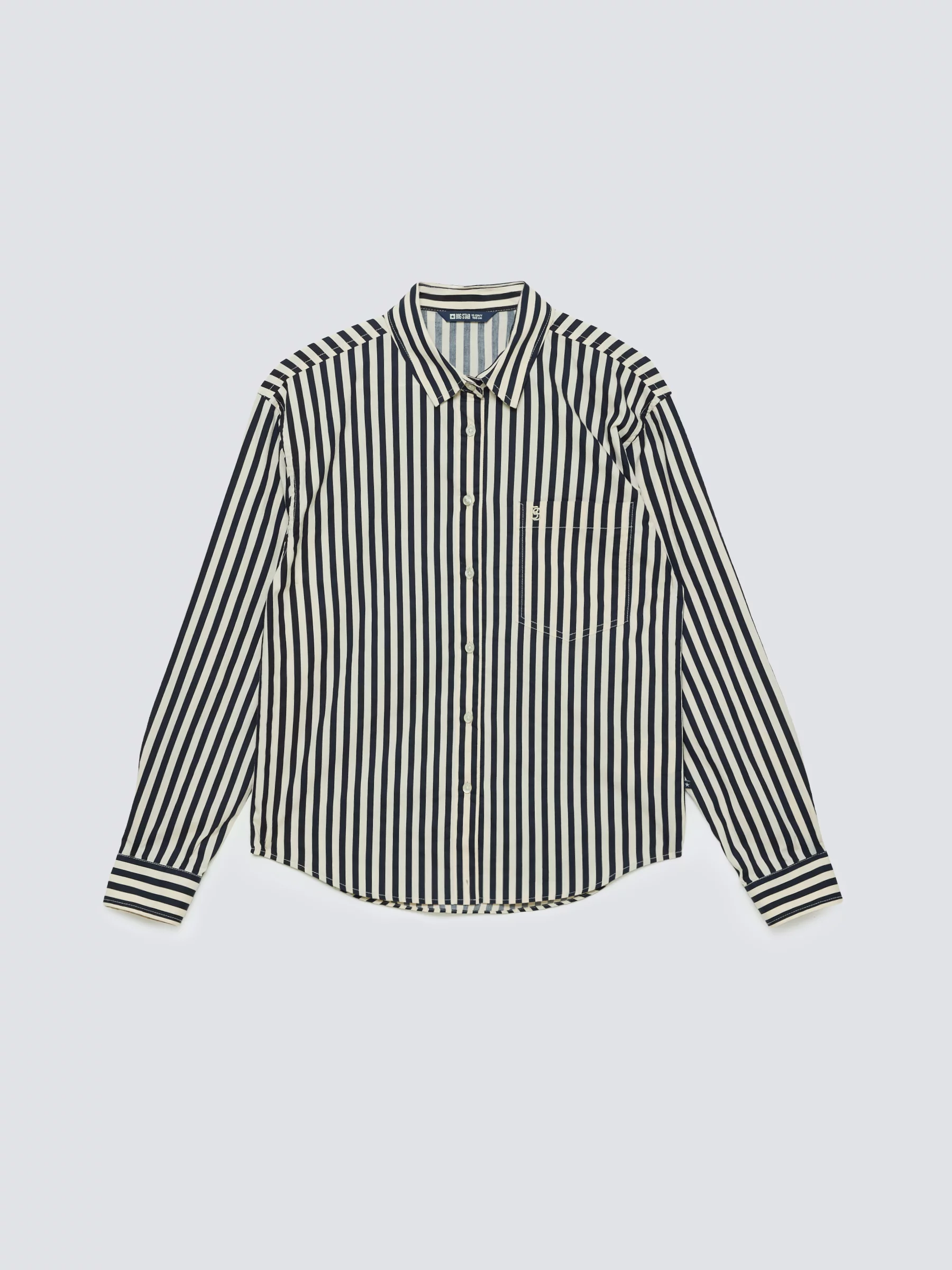 Koszula dziewczęca w paski biało-granatowe Benti 403