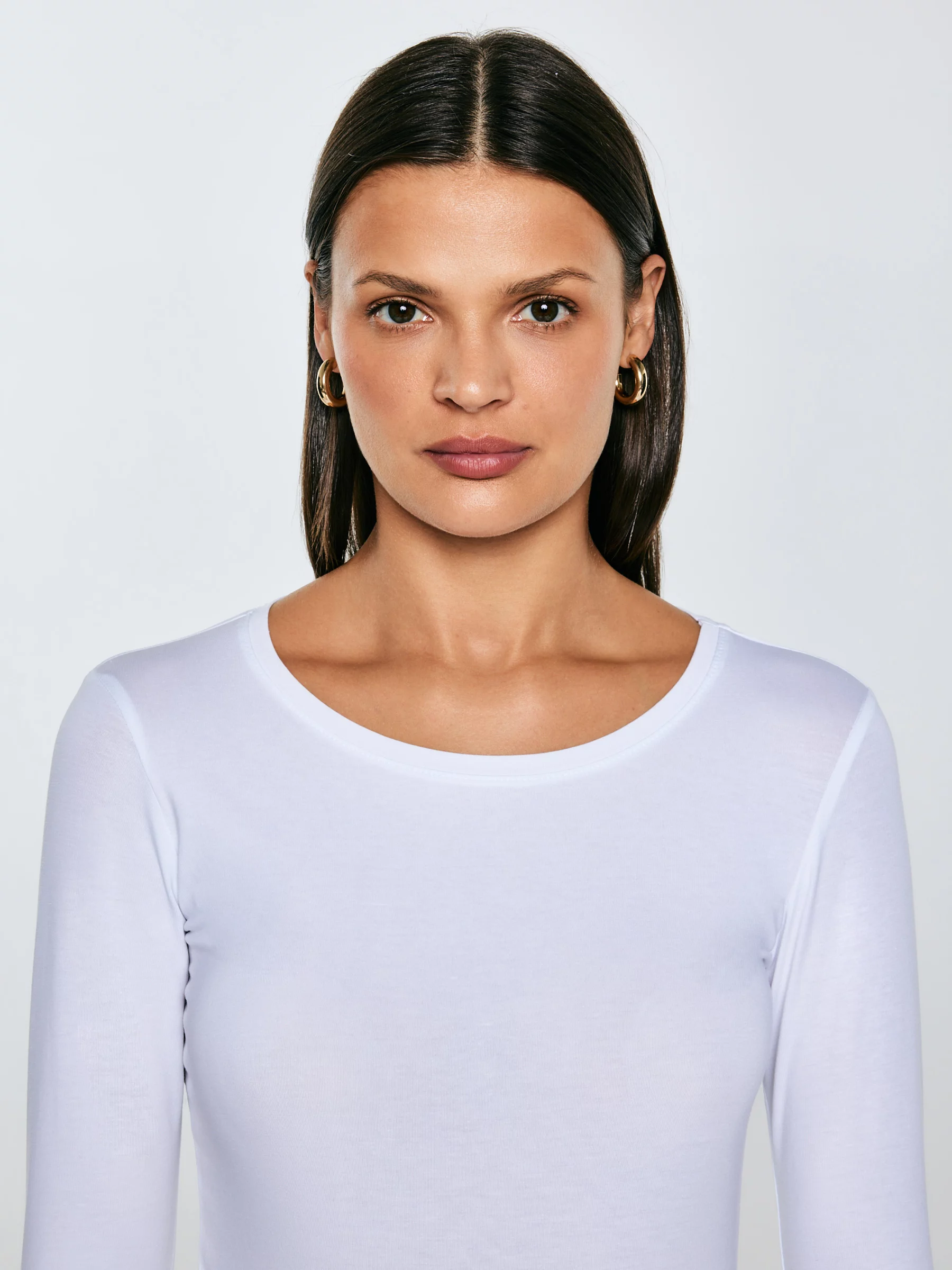 Bluzka damska z bawełny supima biała Supiclassicala 101