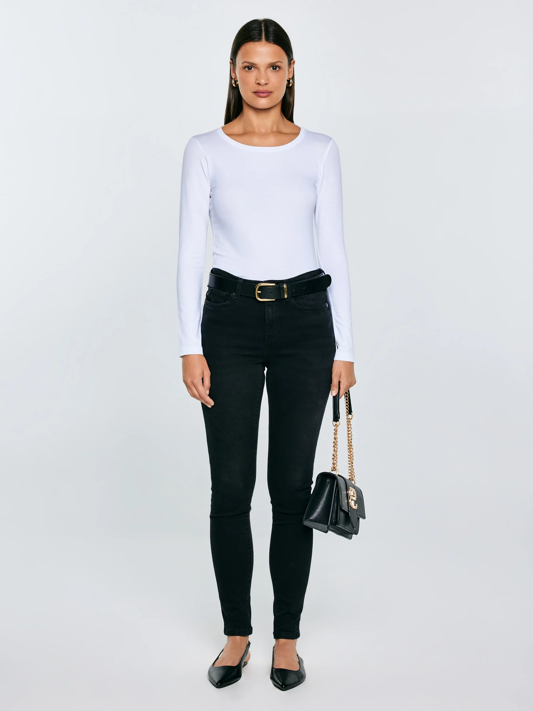 Bluzka damska z bawełny supima biała Supiclassicala 101