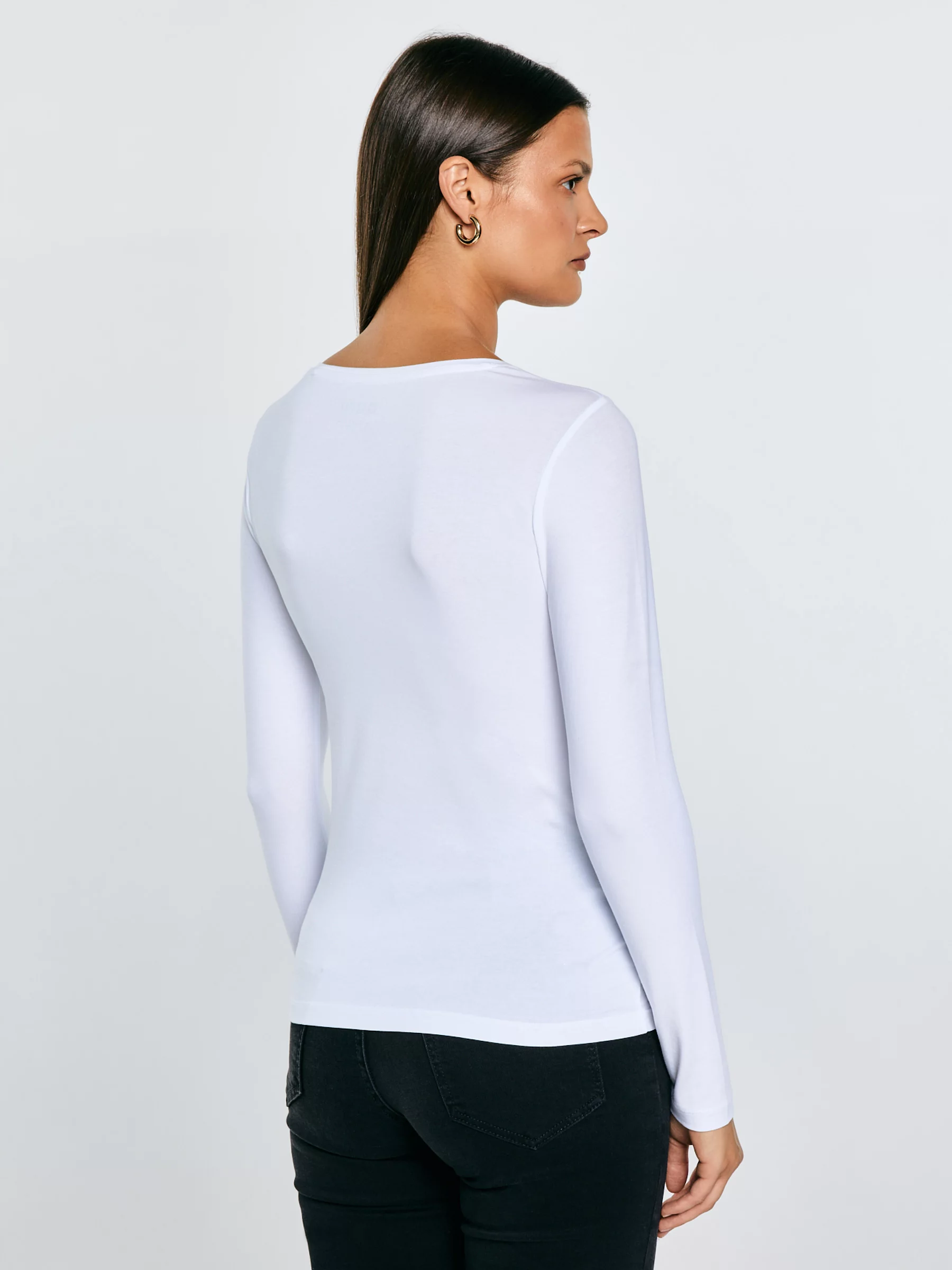 Bluzka damska z bawełny supima biała Supiclassicala 101