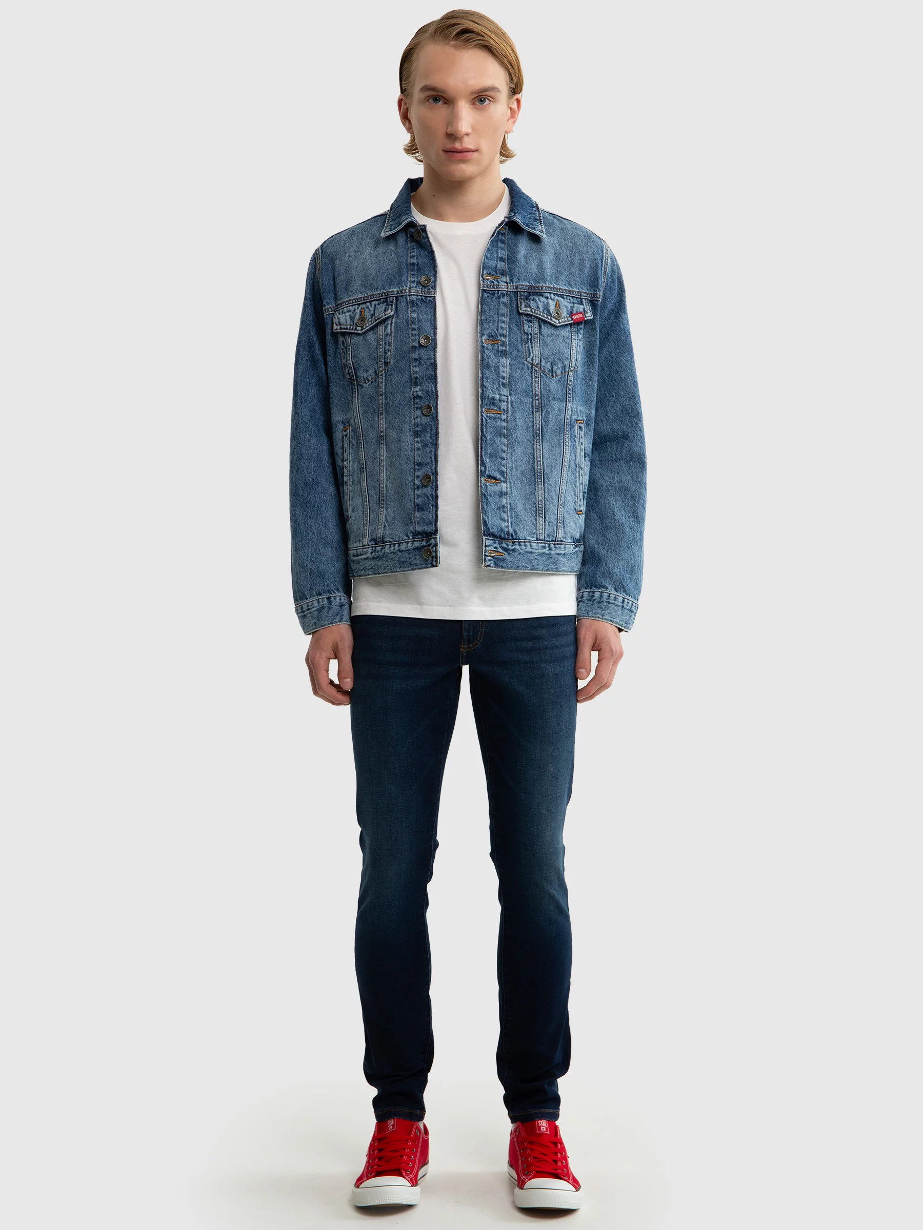 Trampki męskie niskie czerwone JJ174609 603