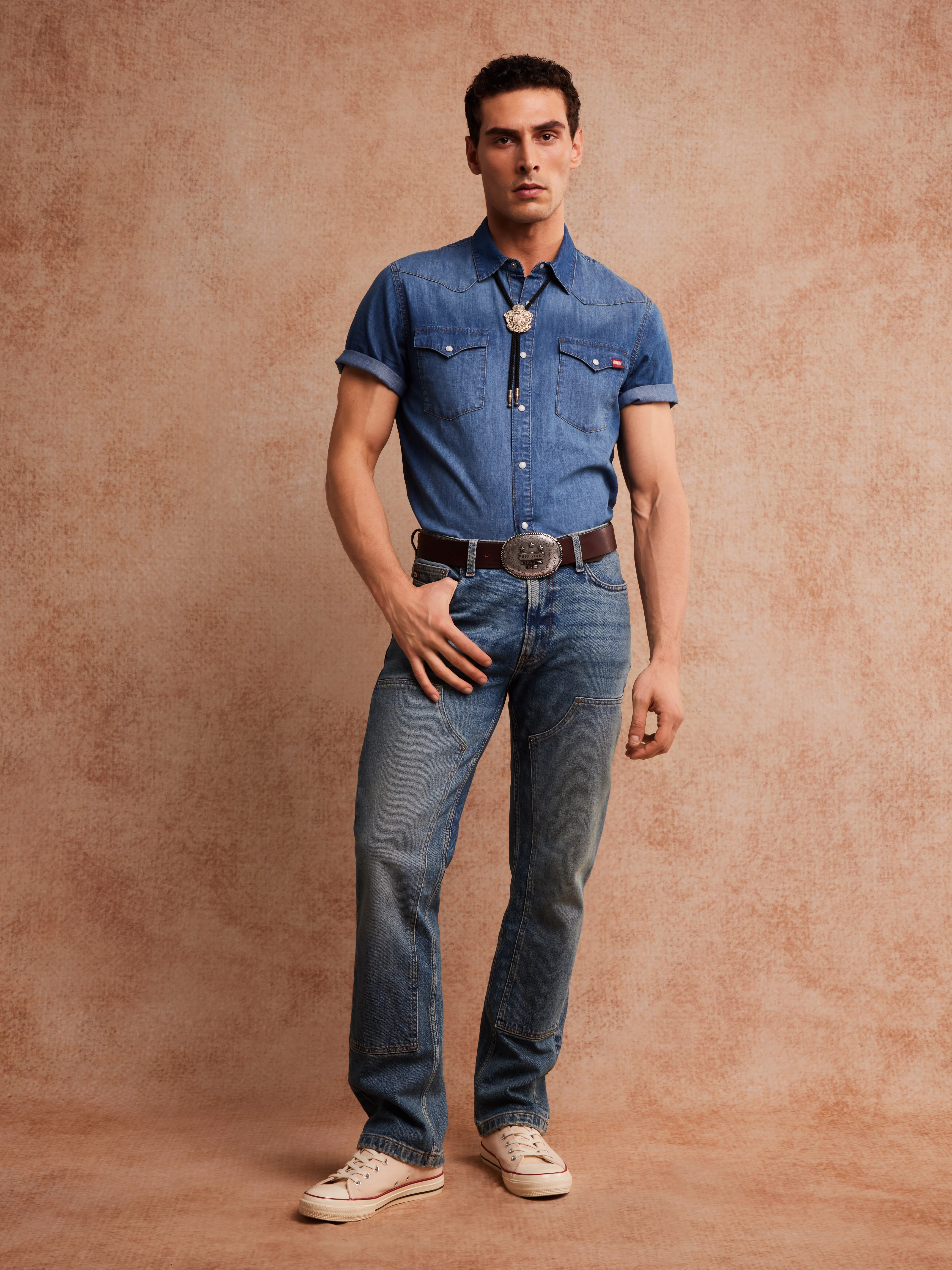 Trampki męskie niskie beżowe NN174100 801