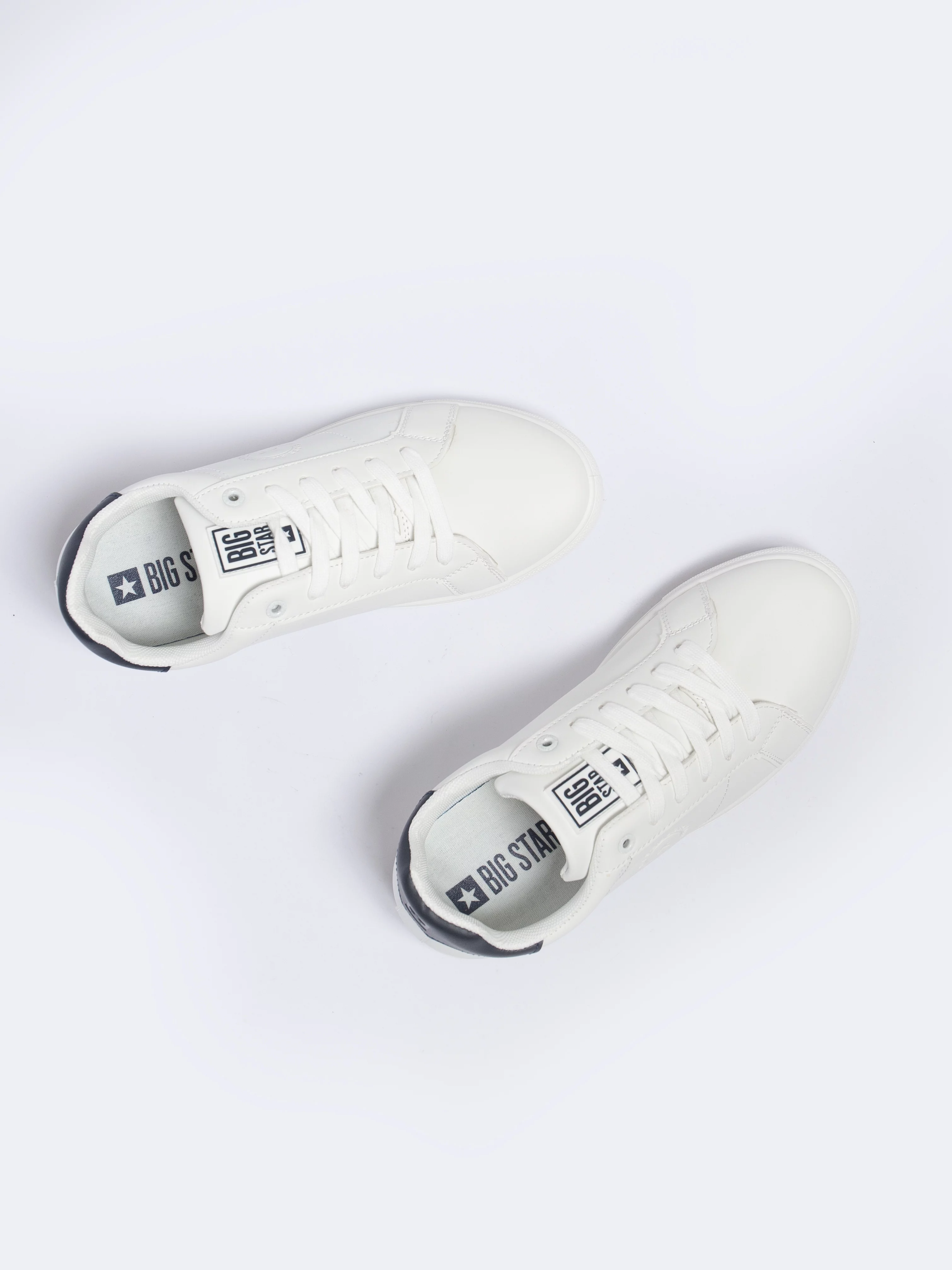 Sneakersy męskie ze skóry ekologicznej białe NN174282 101