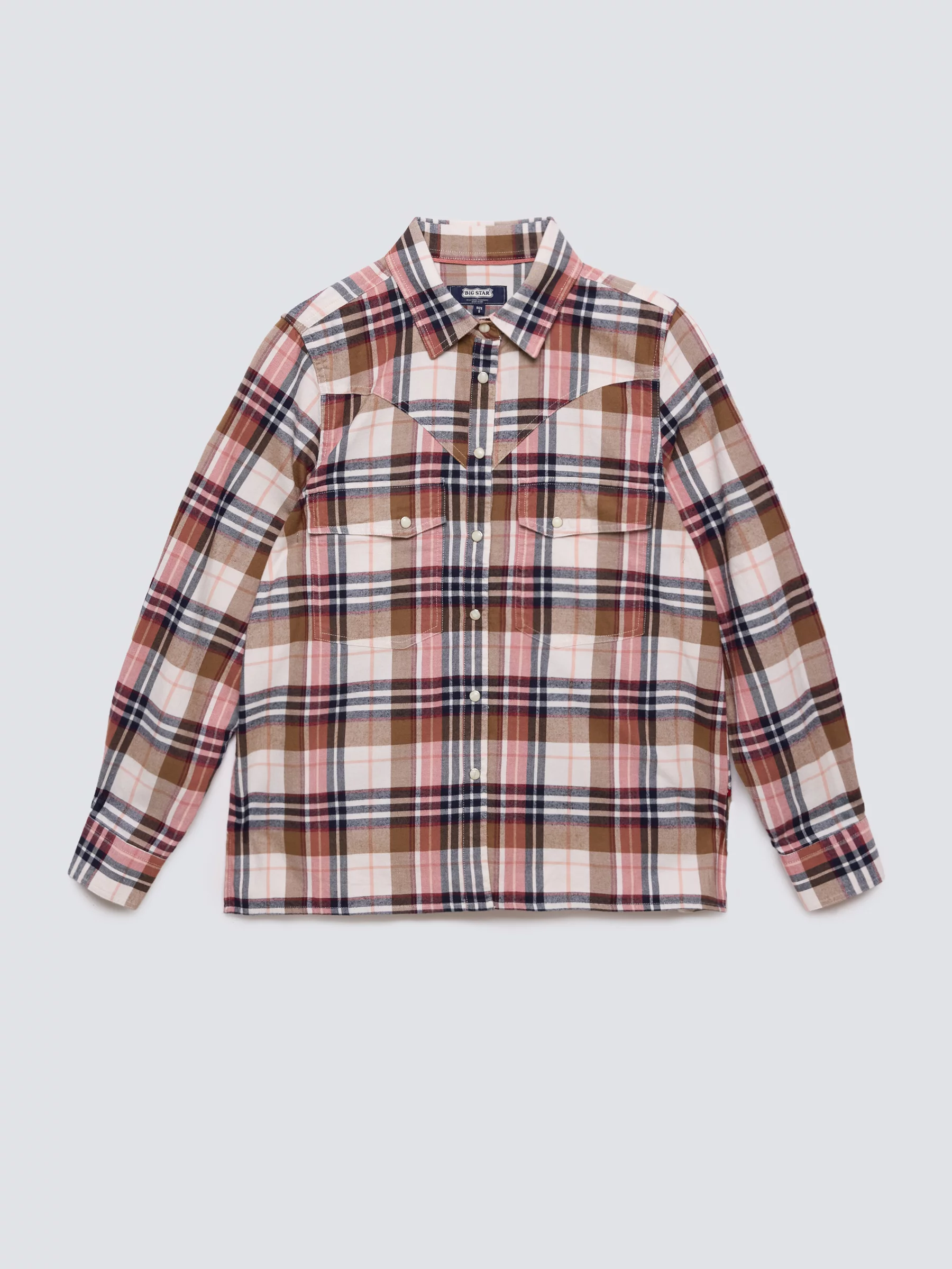 Koszula damska flanelowa w kratę z kolekcji Authentic różowa Nonu 000