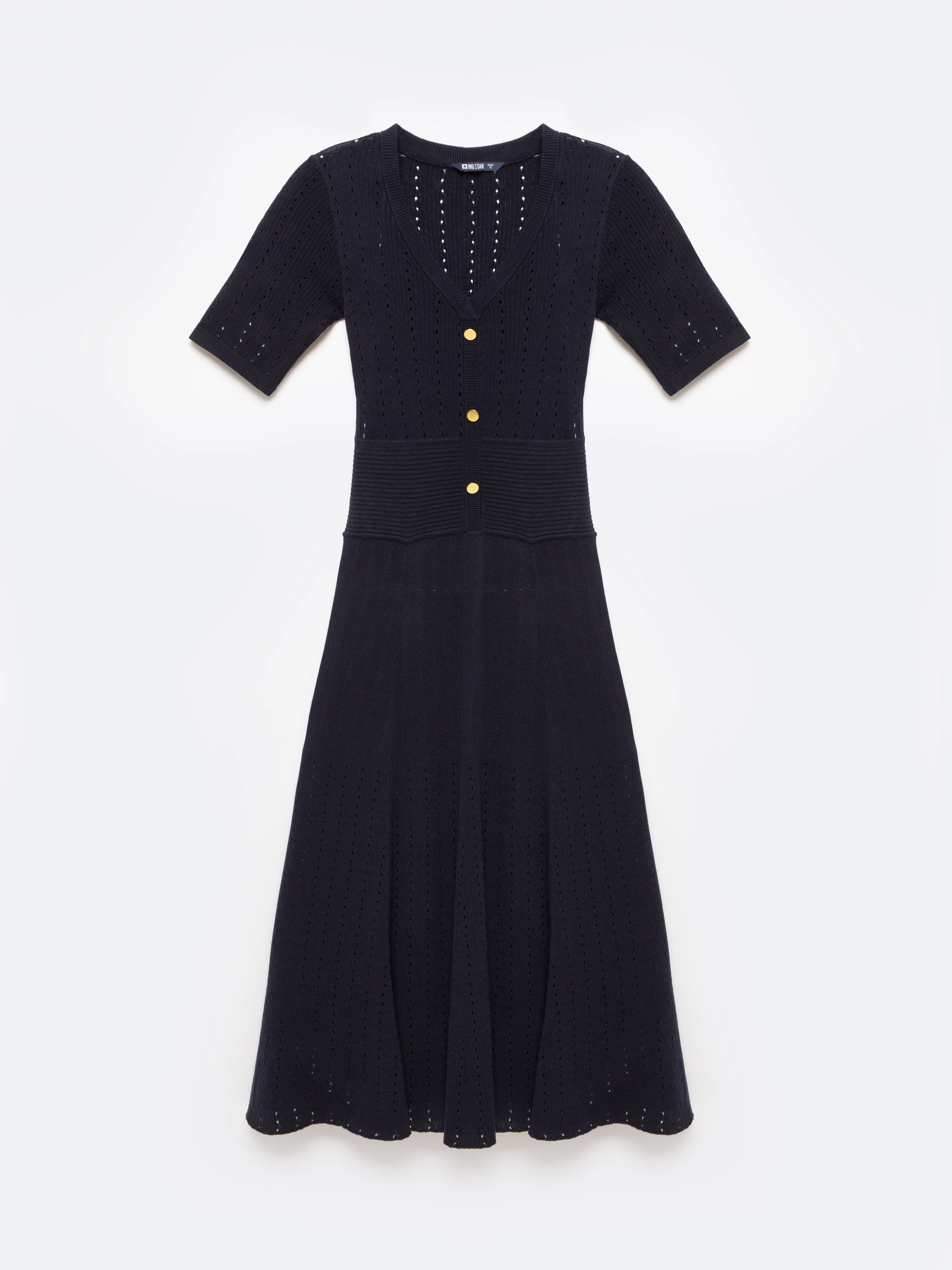 Sukienka damska midi sweterkowa granatowa Adalina 403