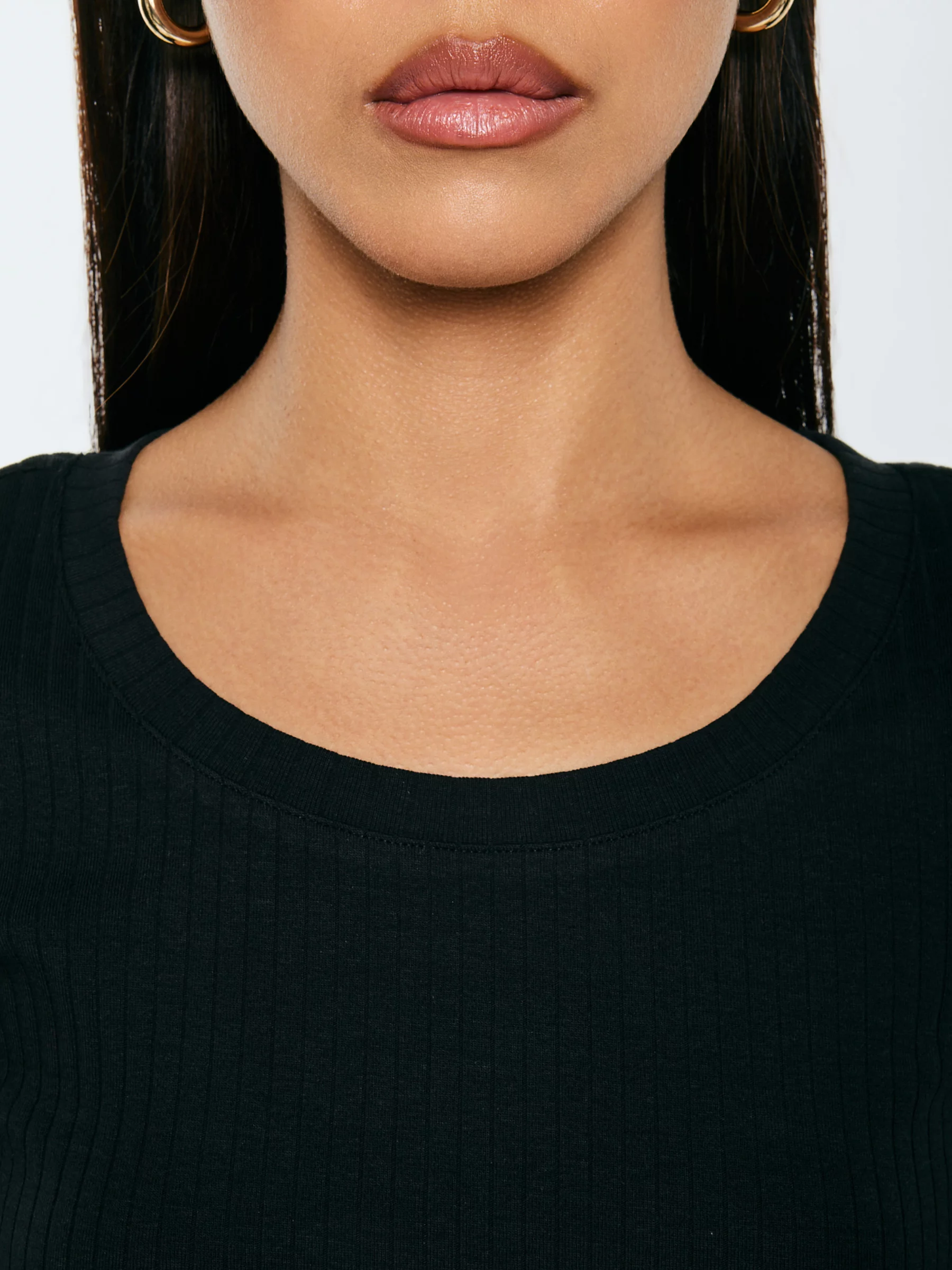 Koszulka damska w prążek czarna Asterca 906