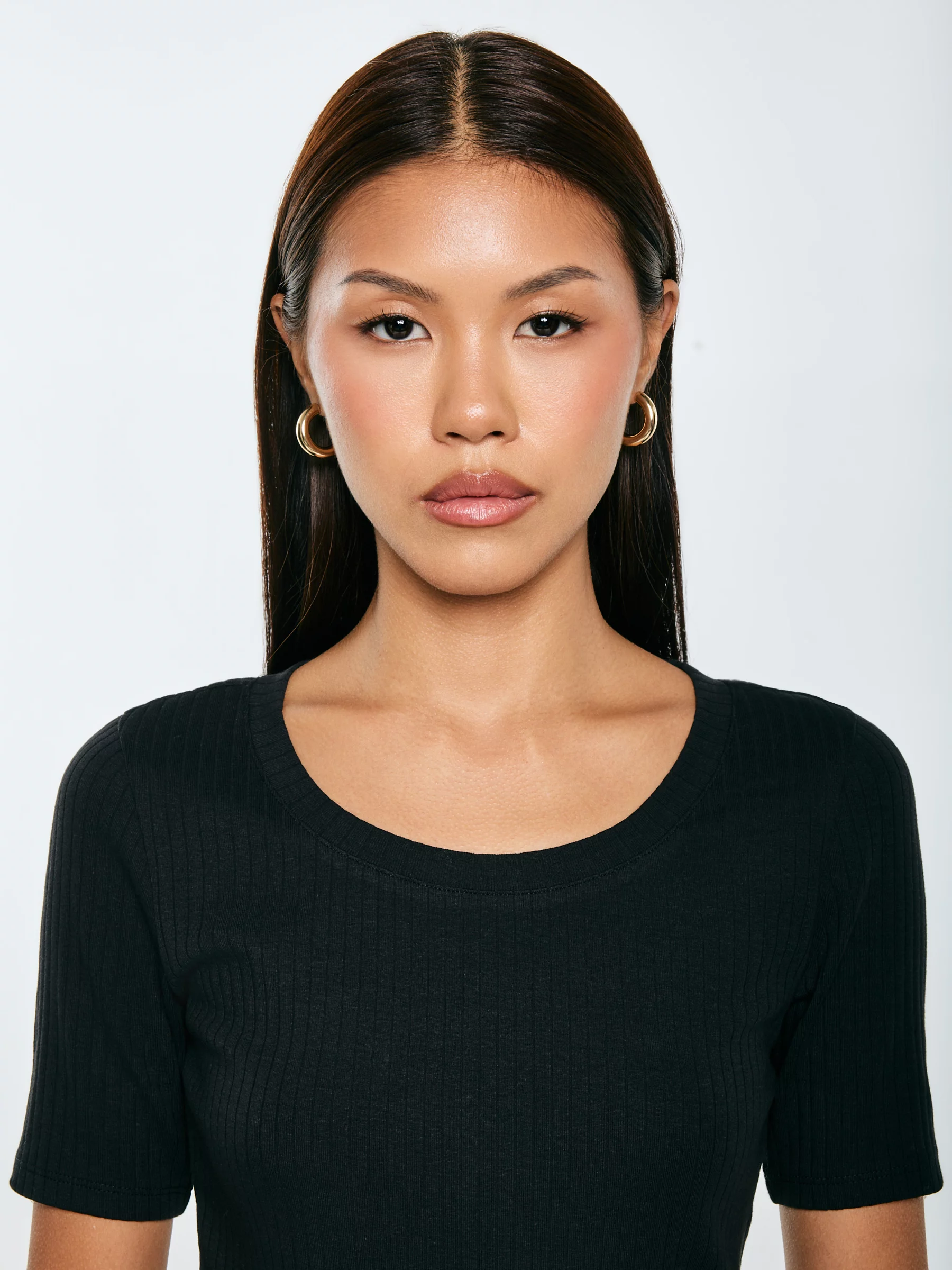 Koszulka damska w prążek czarna Asterca 906