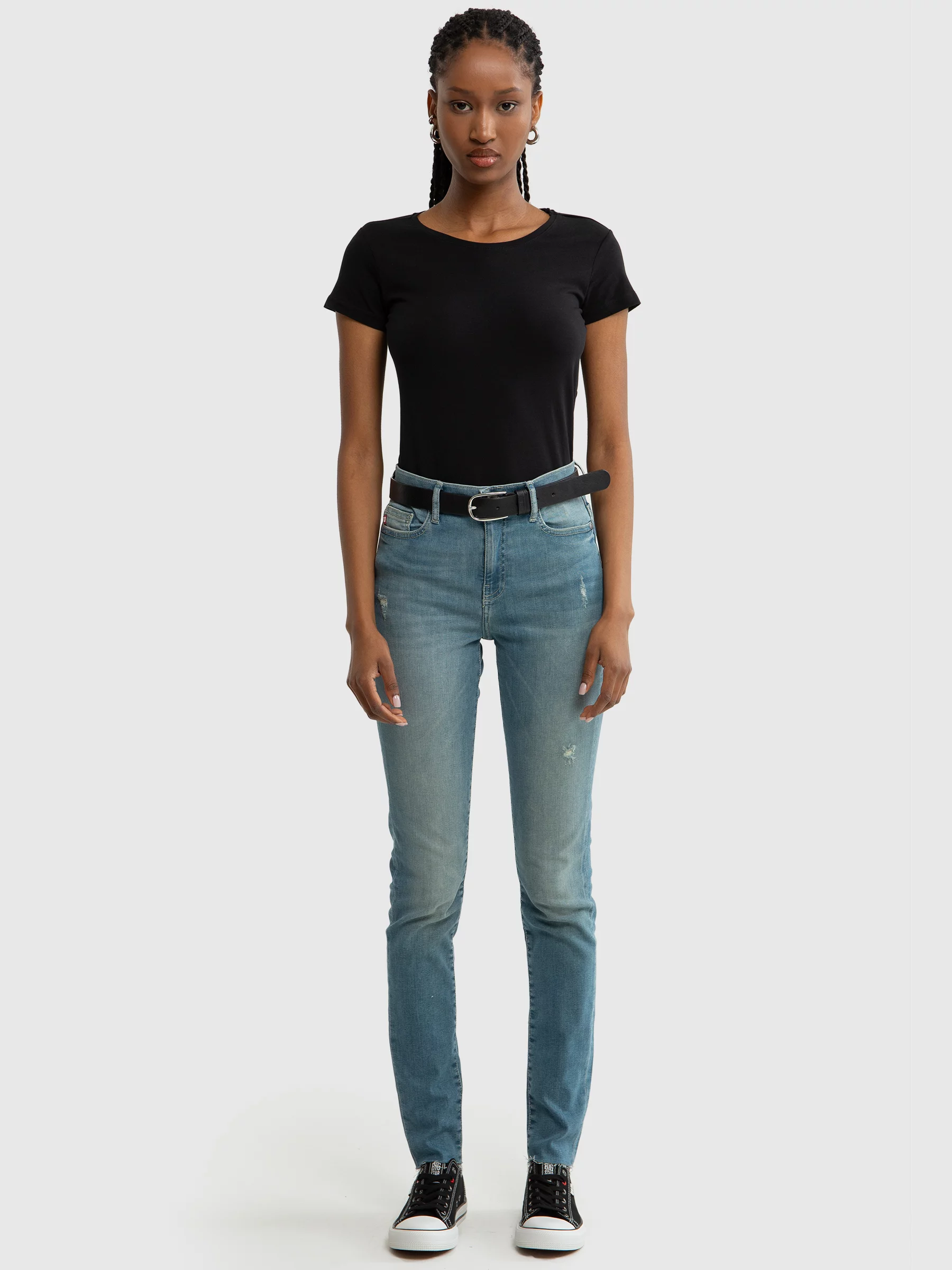 Jeansy damskie skinny niebieskie Adela 172