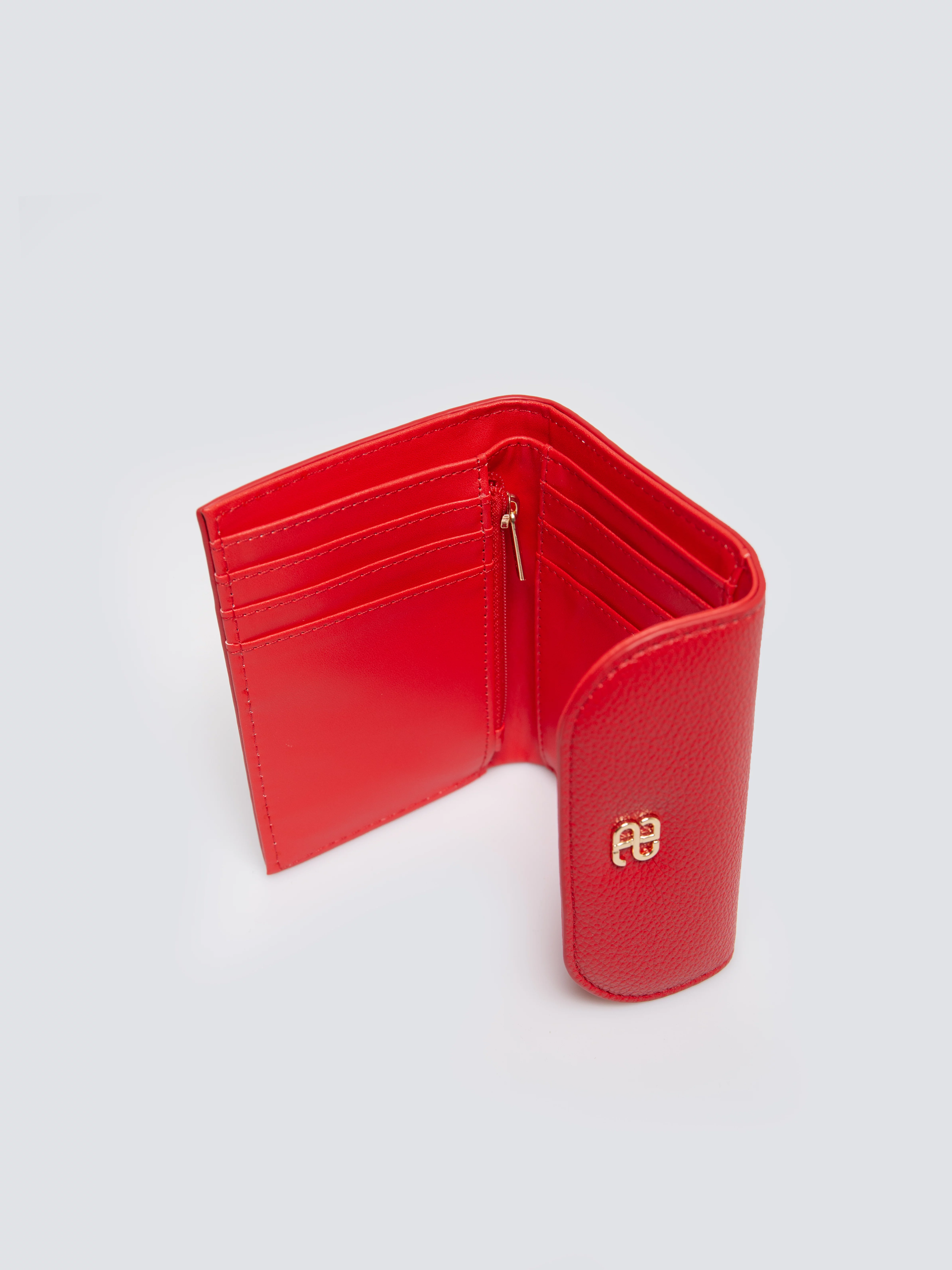 Portfel damski ze skóry ekologicznej czerwony Caterin 603