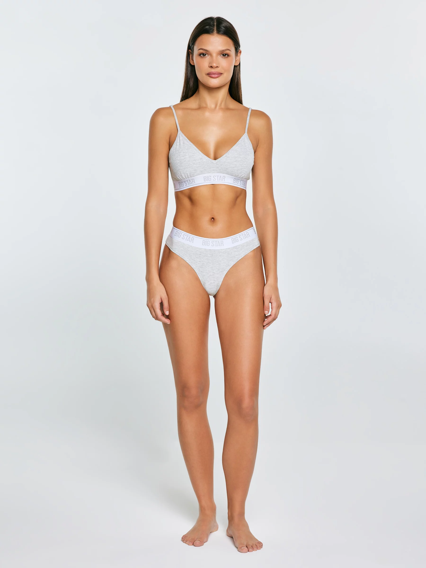 Stringi damskie bawełniane szare Clarice 901