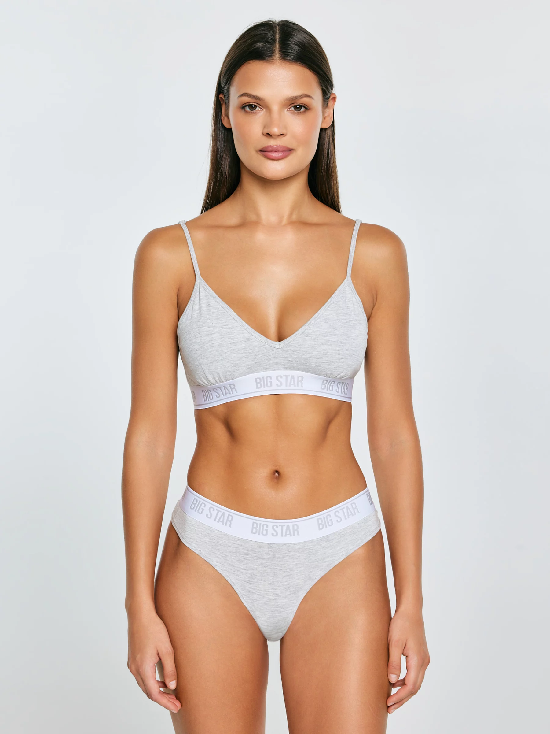 Stringi damskie bawełniane szare Clarice 901