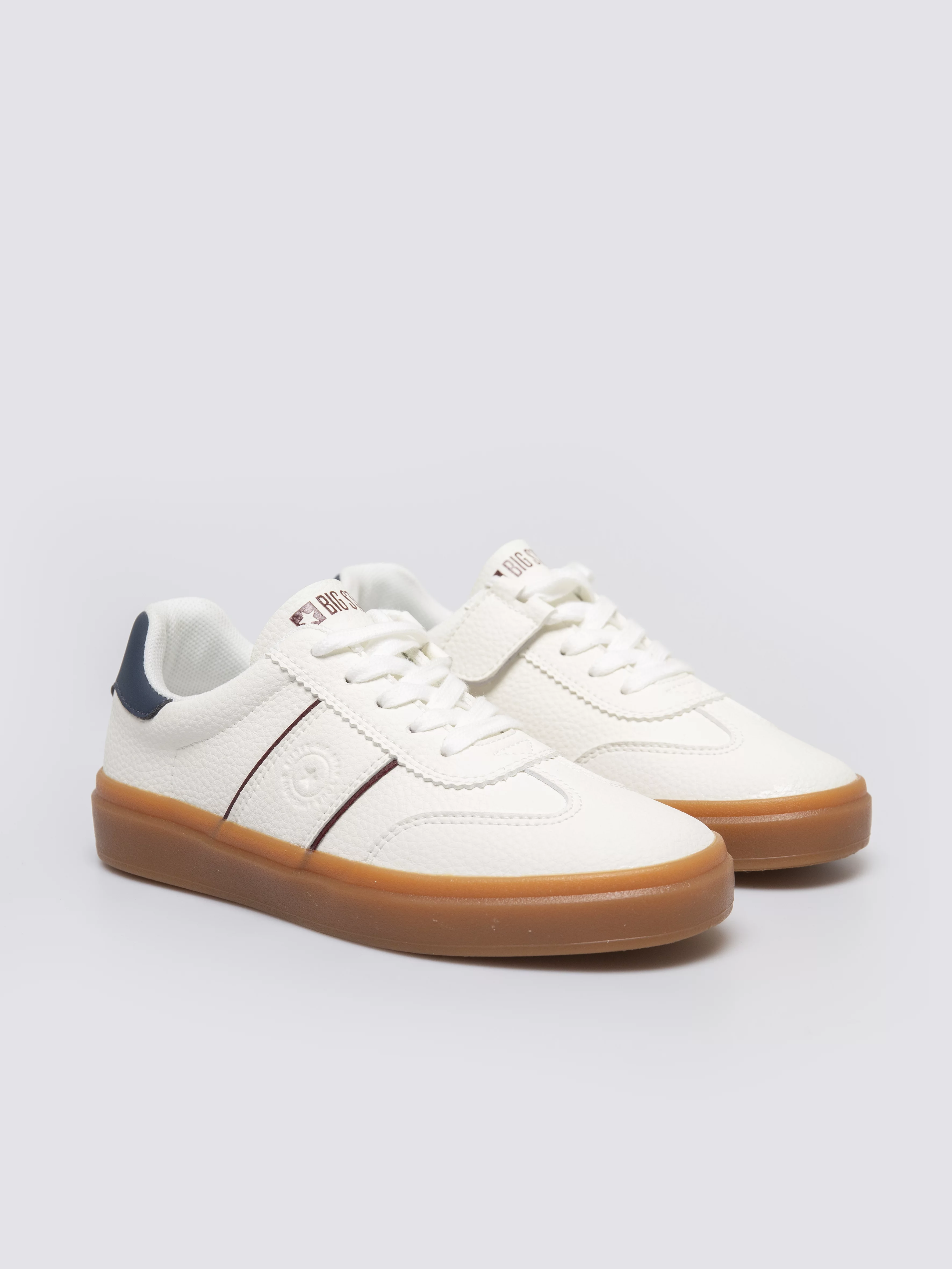 Sneakersy dziecięce ze skóry ekologicznej białe SS374024 101