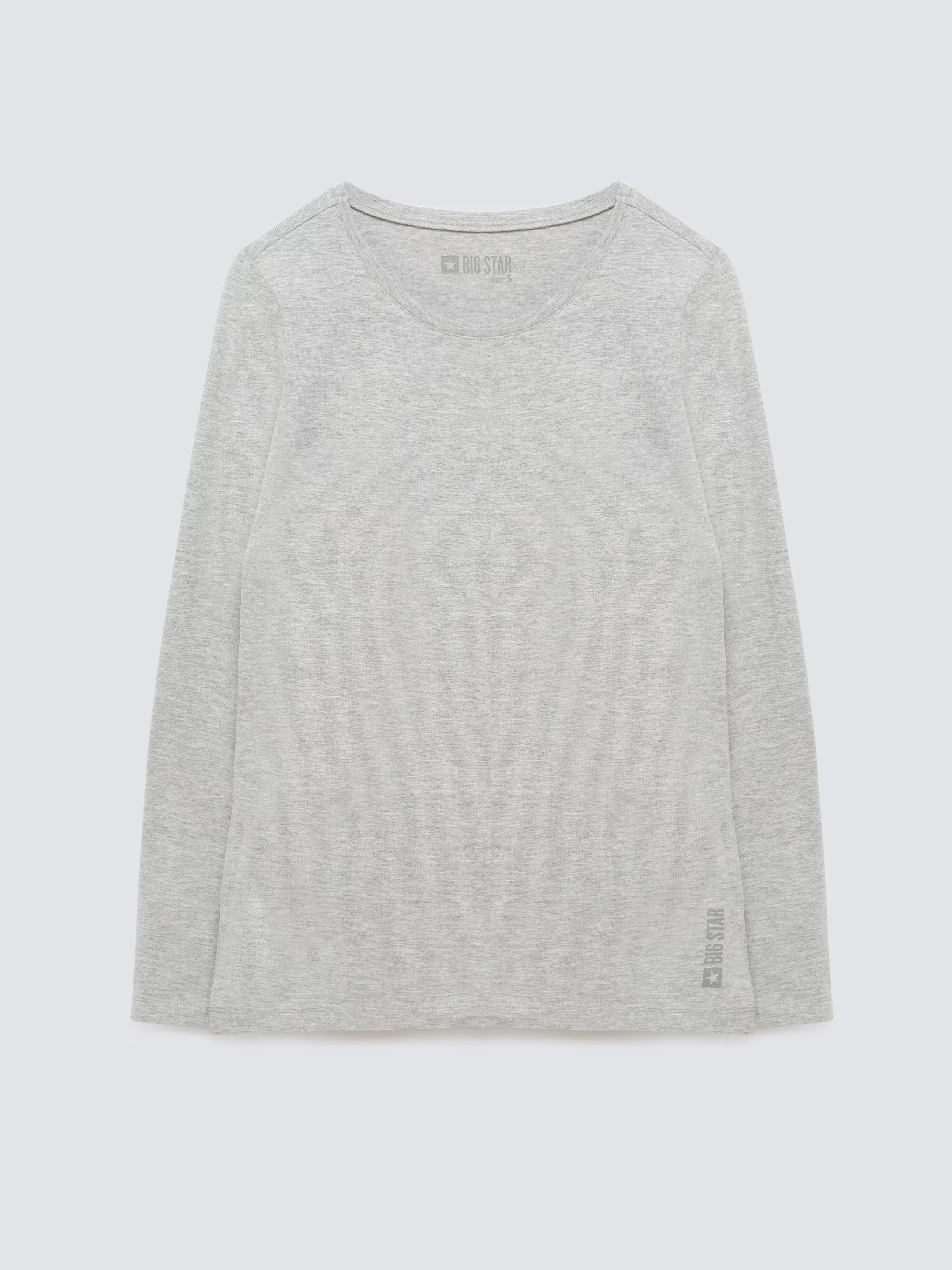 Bluzka damska z długim rękawem szara Classic 991