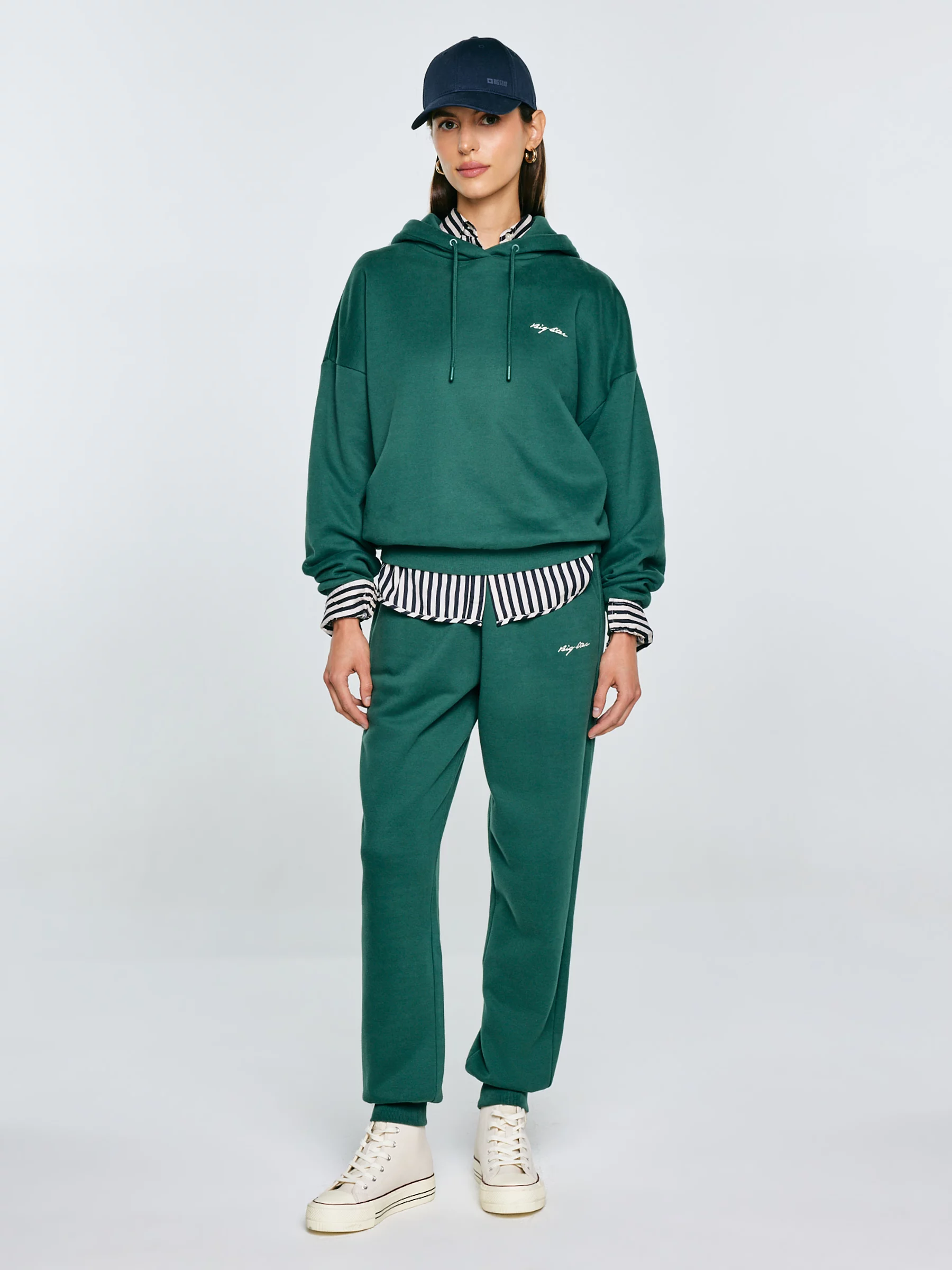 Bluza damska z kapturem zielona Megan 304