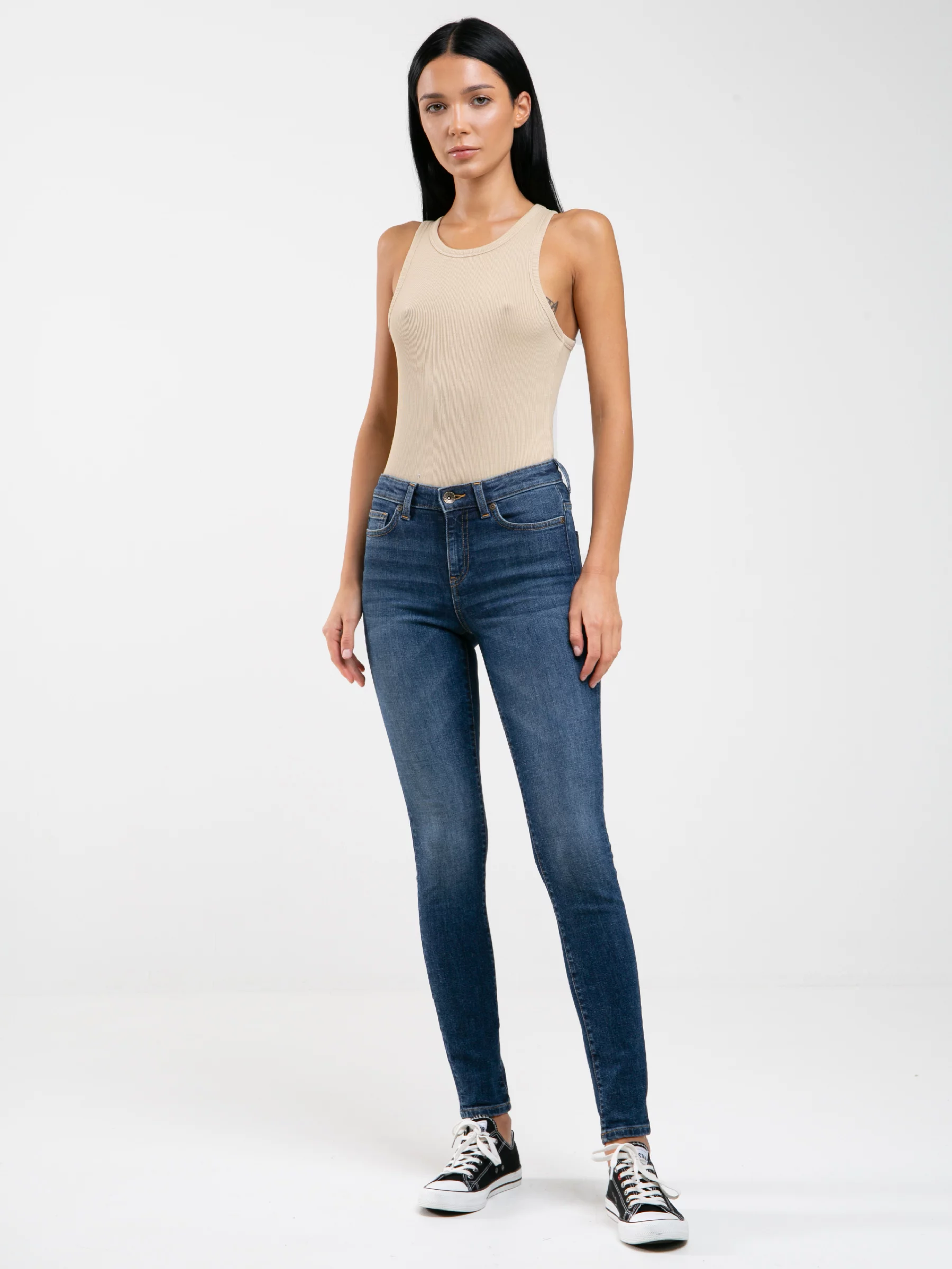 Jeansy damskie skinny granatowe Adela 512