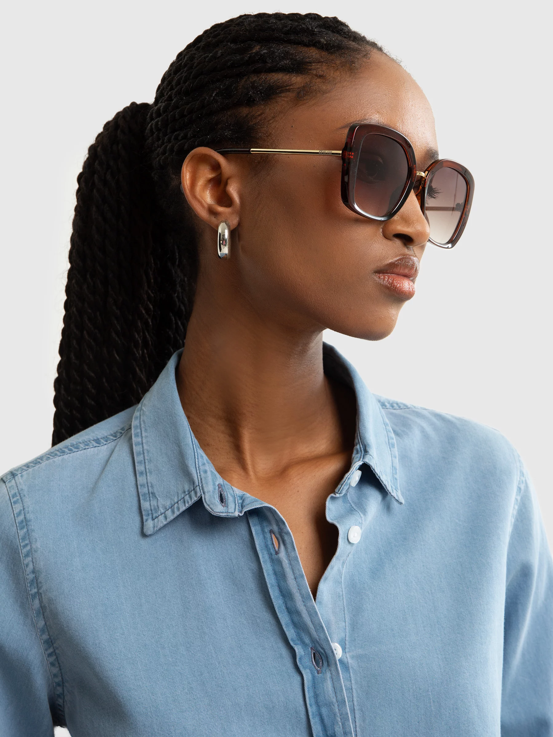 Okulary przeciwsłoneczne damskie brązowe Klori 803