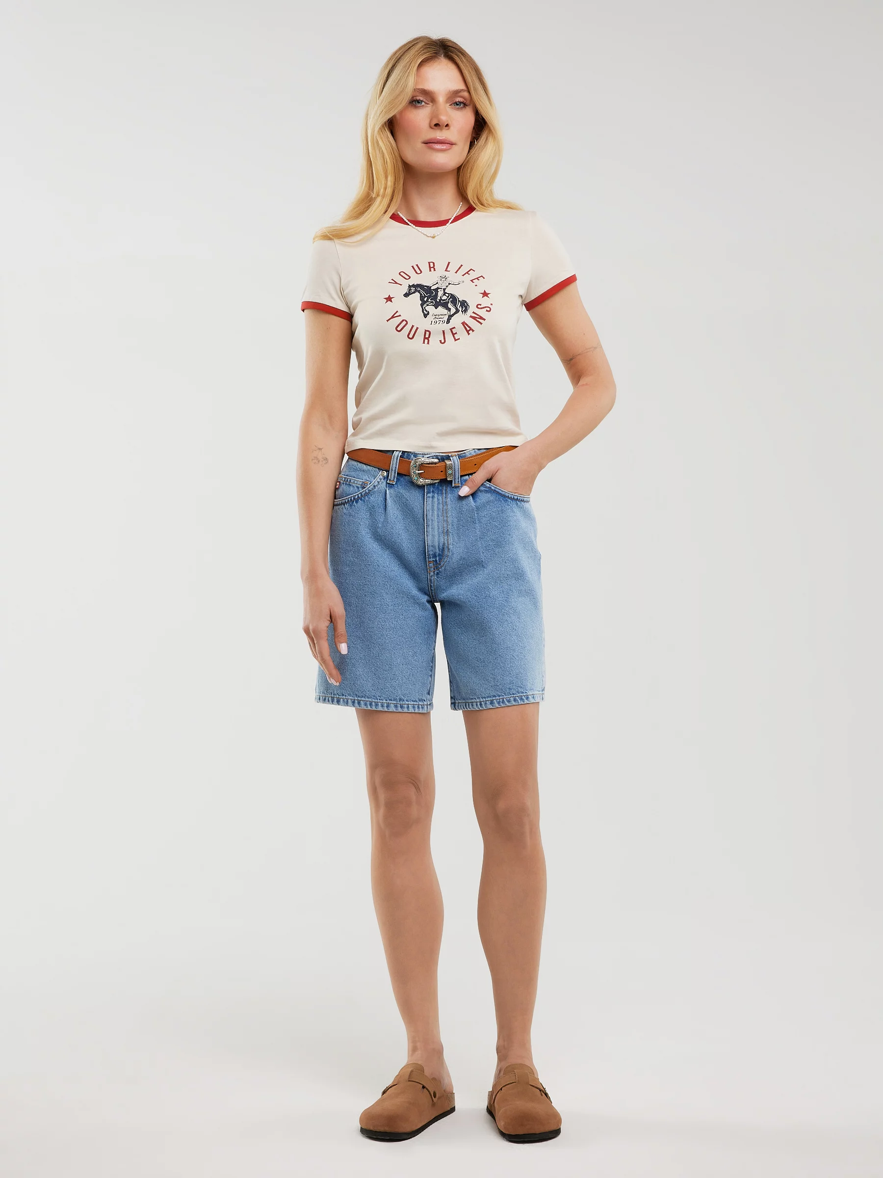 Szorty damskie jeansowe niebieskie Satoko 288