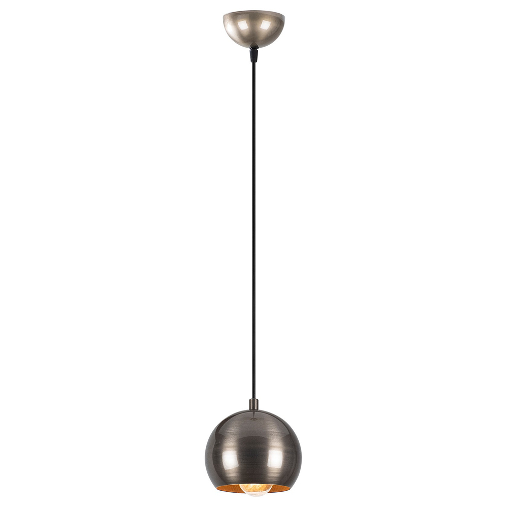 SELSEY Lampa wisząca Kiento w kształcie kuli średnica 30 cm srebrna