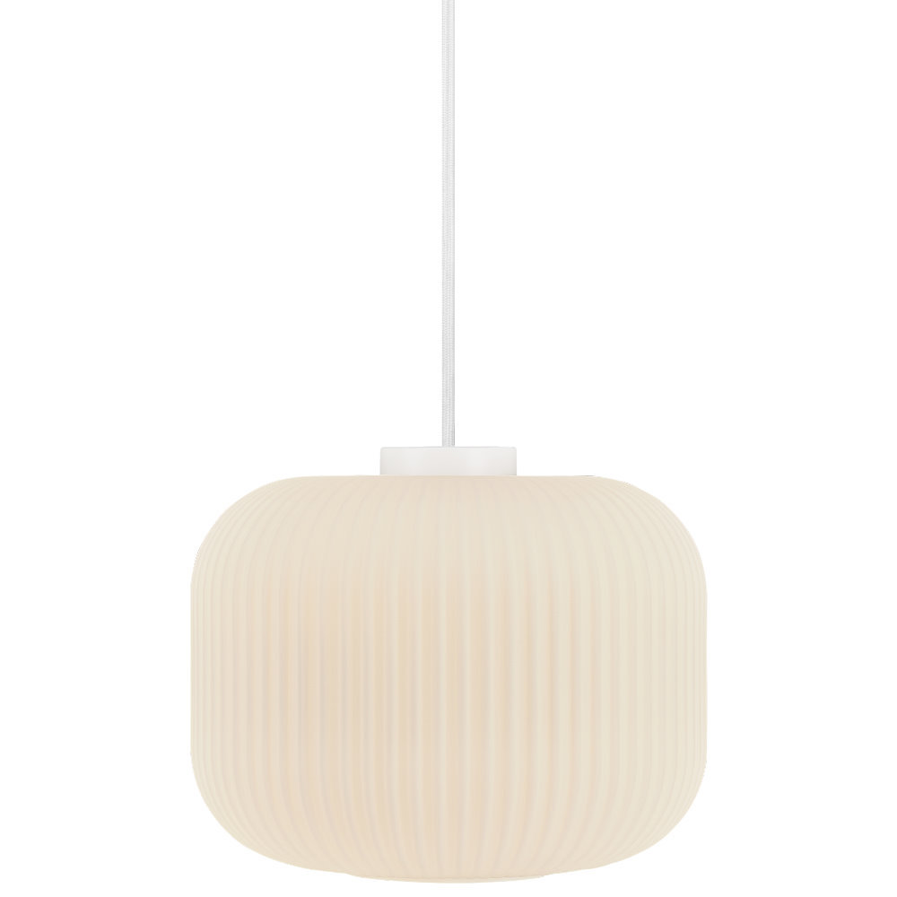 SELSEY Lampa wisząca Milford średnica 30 cm mlecznobiały klosz