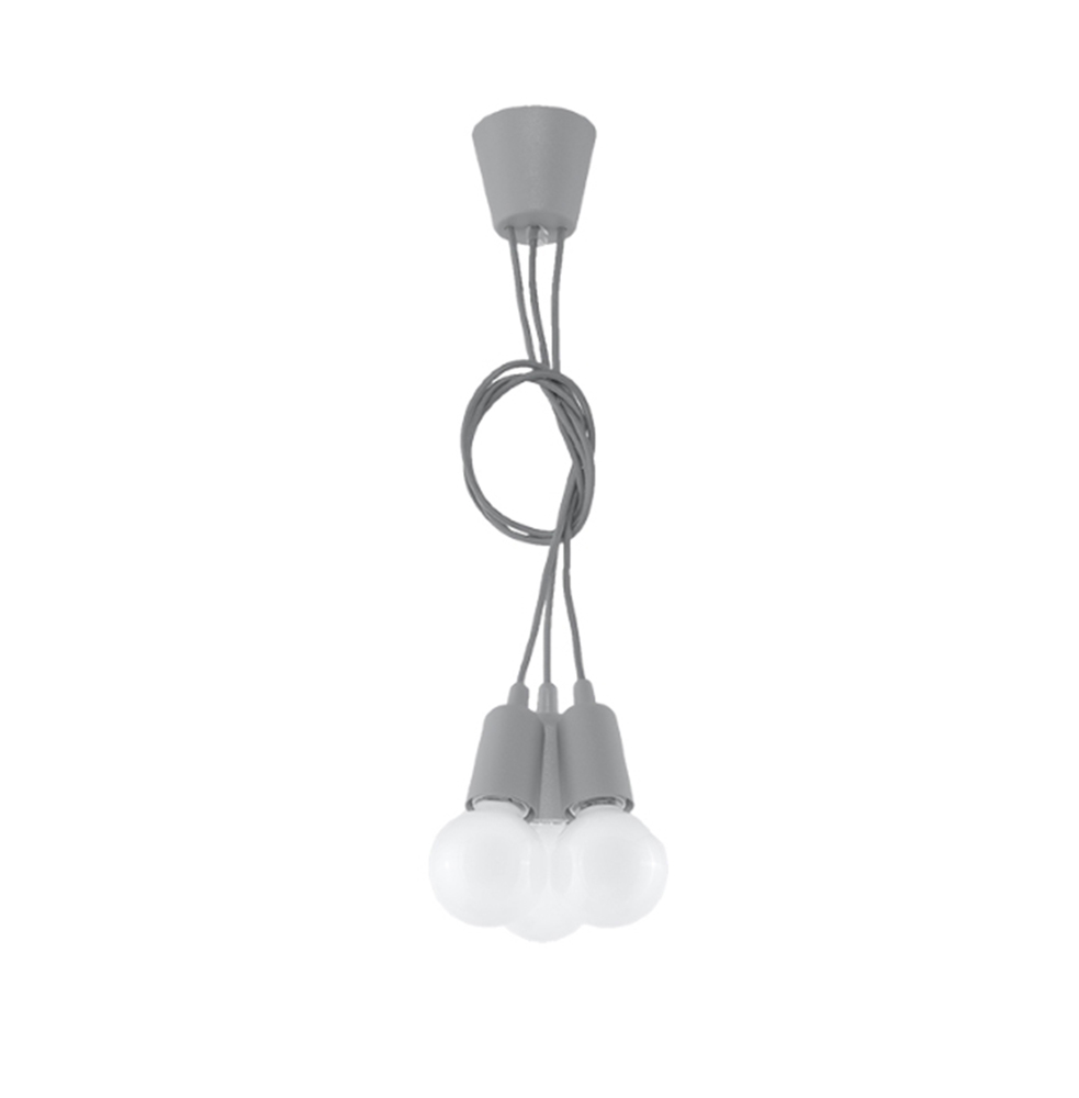 SELSEY Lampa wisząca Drense 3 szara
