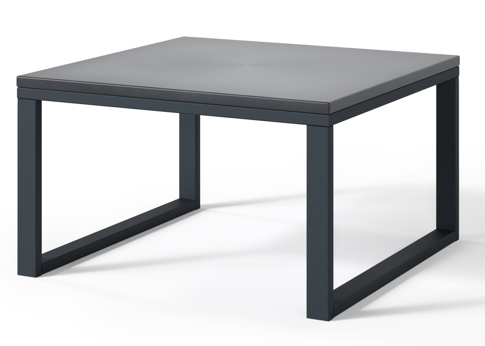 SELSEY Stolik ogrodowy Dywilly 60x60 cm beton/ czarny stelaż