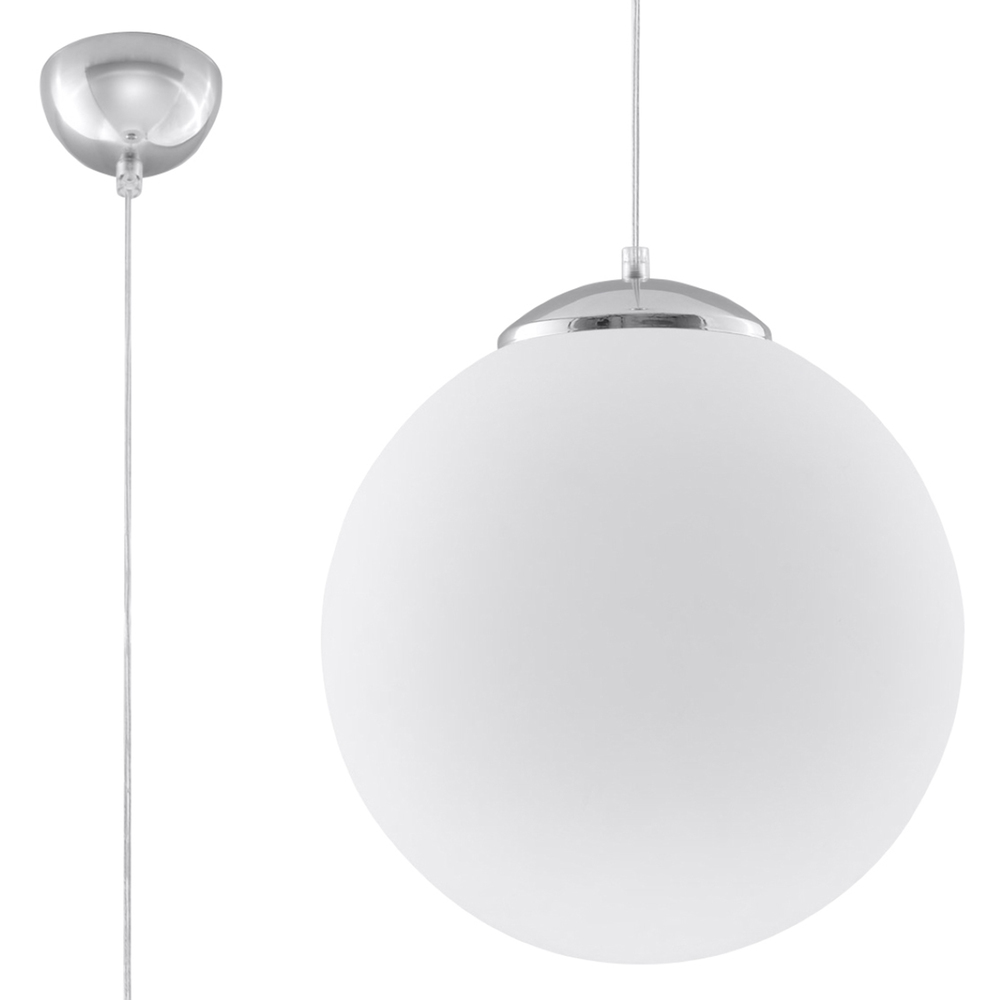 SELSEY Lampa wisząca Blowly średnica 40 cm chromowana