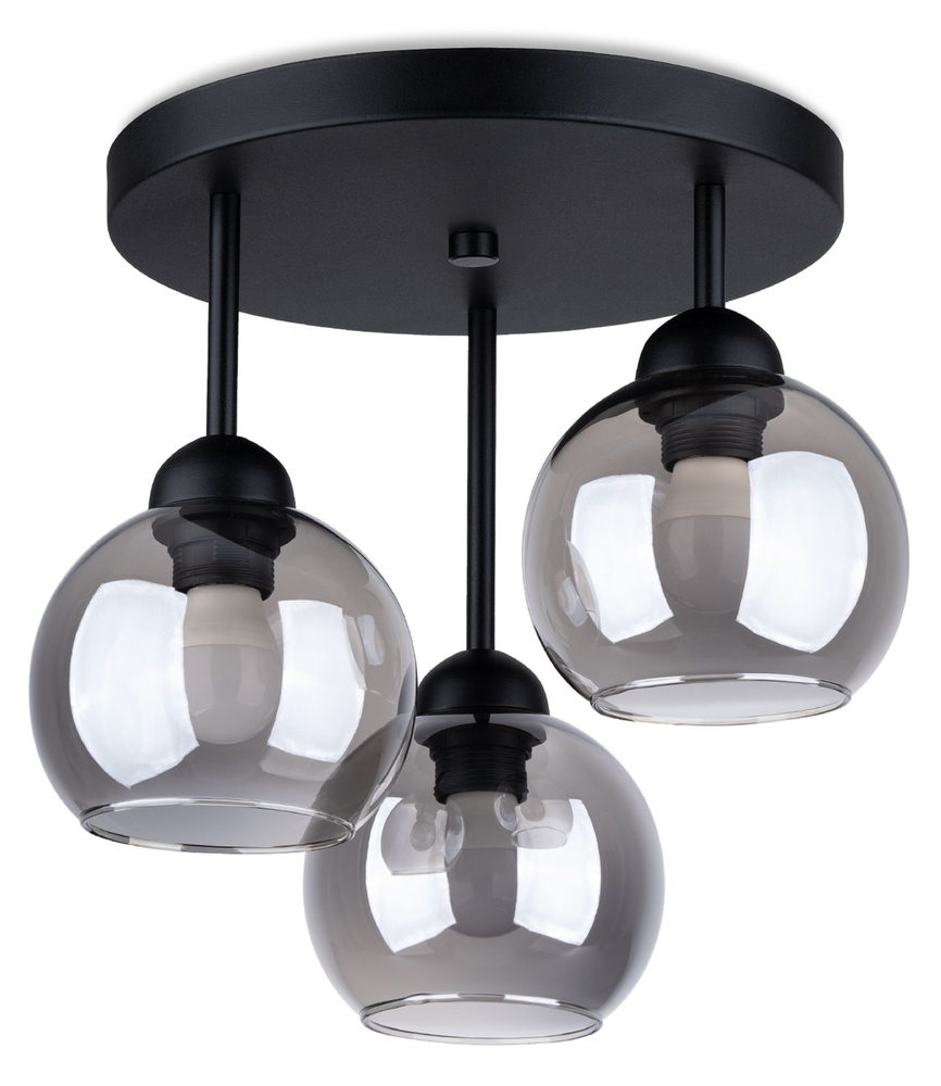 SELSEY Lampa wisząca Crosians 35x35 cm x3 czarny