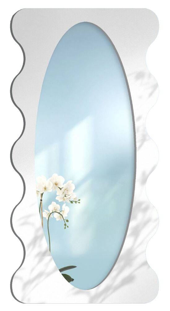SELSEY Lustro ścienne Nebula 120x60 cm w białej ramie