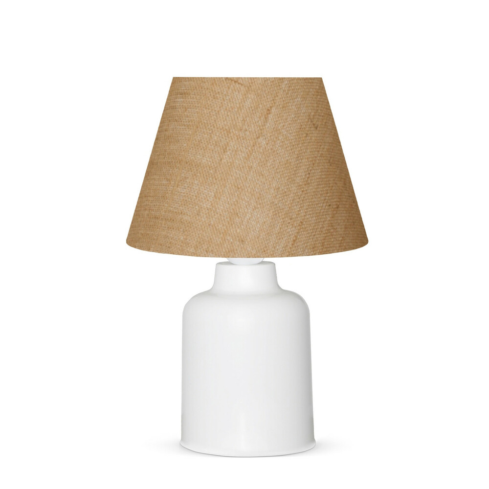SELSEY Lampa stołowa Otieves jutowy klosz