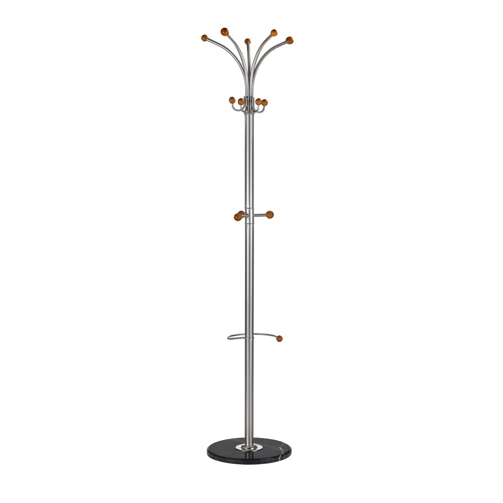 SELSEY Wieszak stojący Muxia 180 cm srebrny