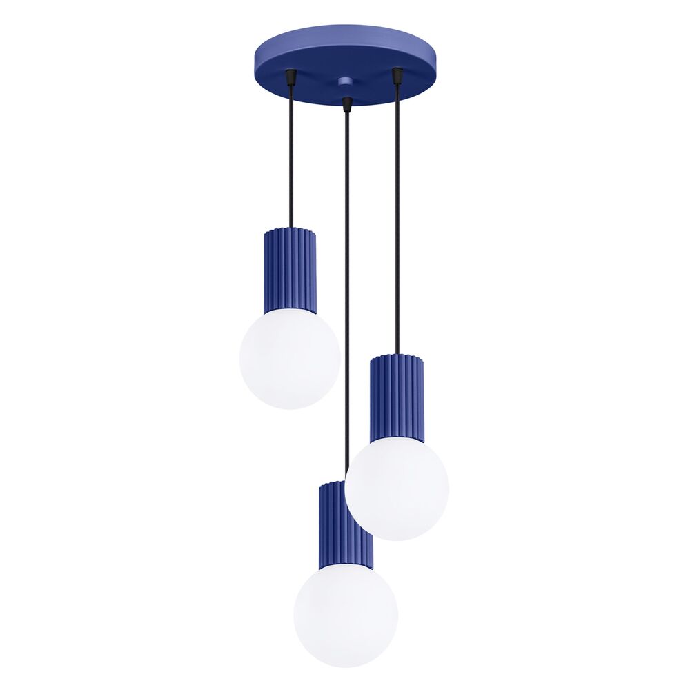 SELSEY Lampa wisząca Halo 3P ultramaryna