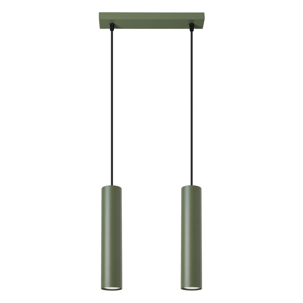 SELSEY Lampa wisząca Lagos 2 zielona oliwka