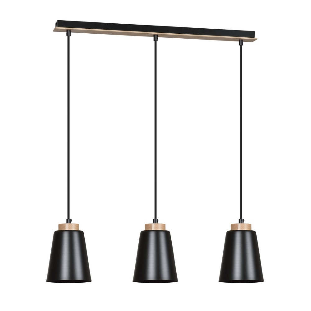 SELSEY Lampa wisząca Montieri czarna x3