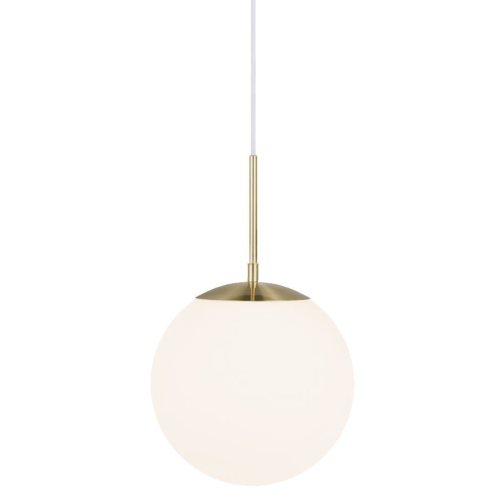 SELSEY Lampa wisząca Grant średnica 25 cm biało-złota